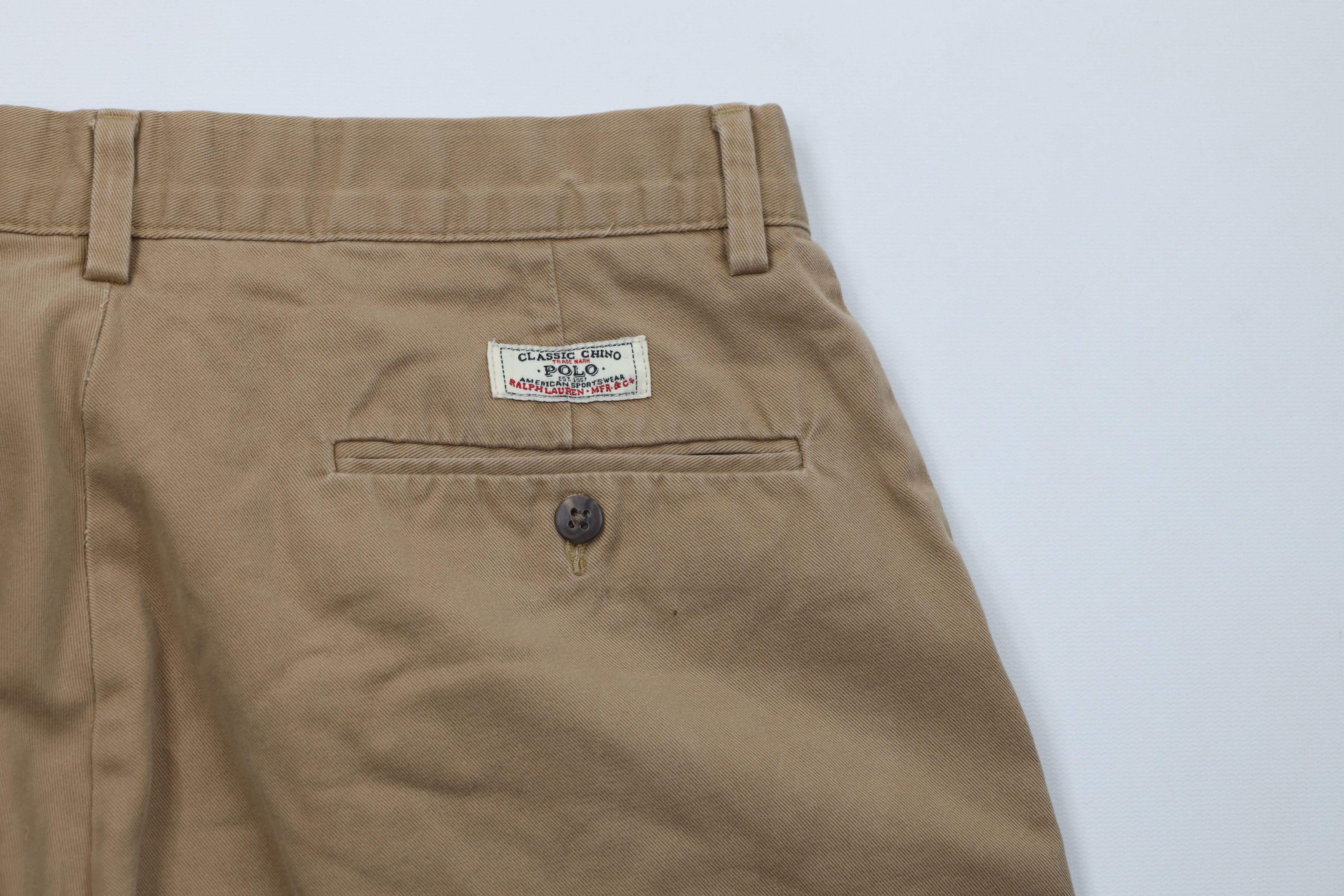 Ralph Lauren Vintage 90s Ralph Lauren Above Knee Chino Golf Shorts Cotton Size US 32 / EU 48 - 9 Thumbnail