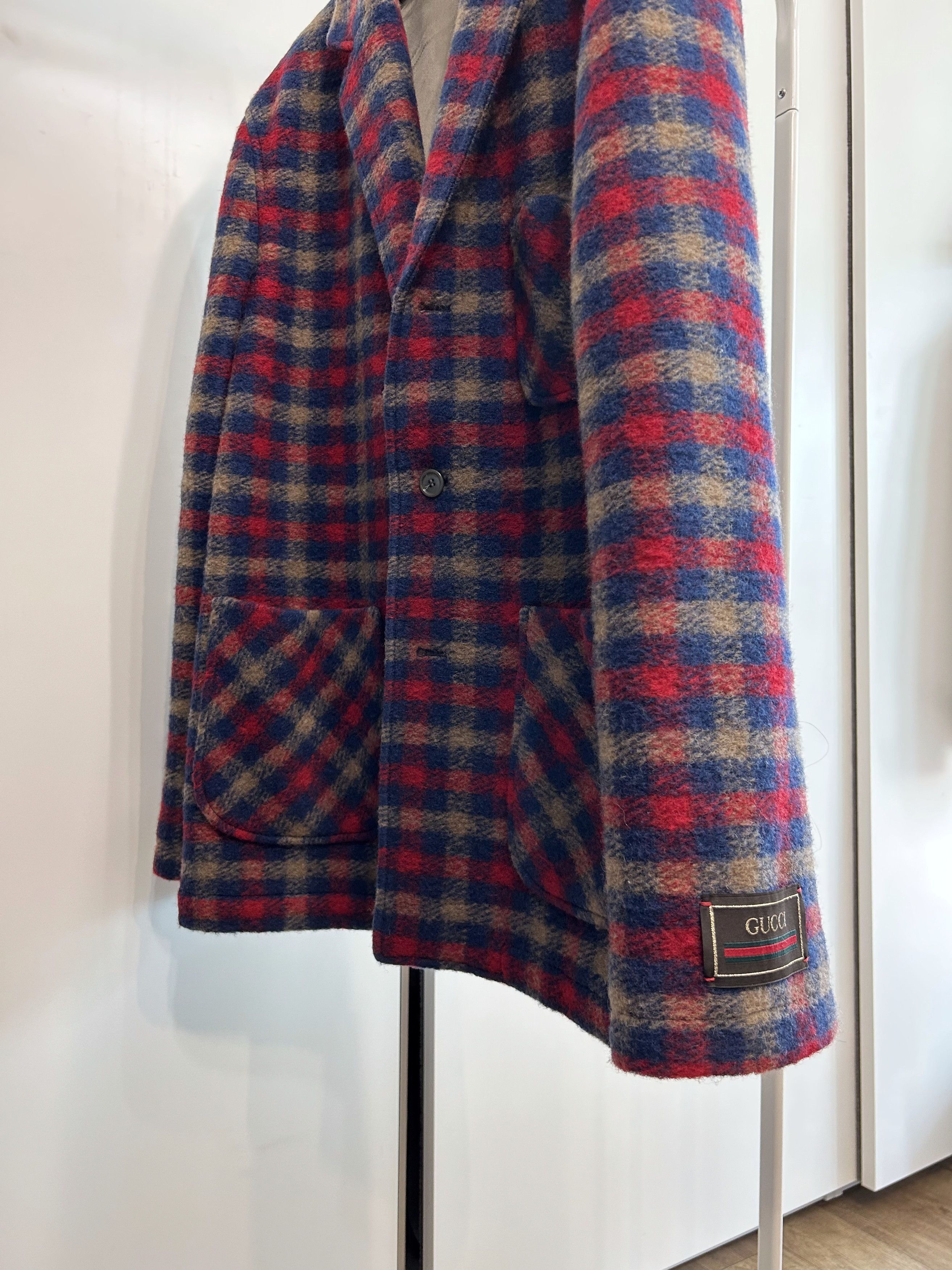 Gucci GUCCI Bycolor Wool Check Jacket Size 50L - 5 Thumbnail