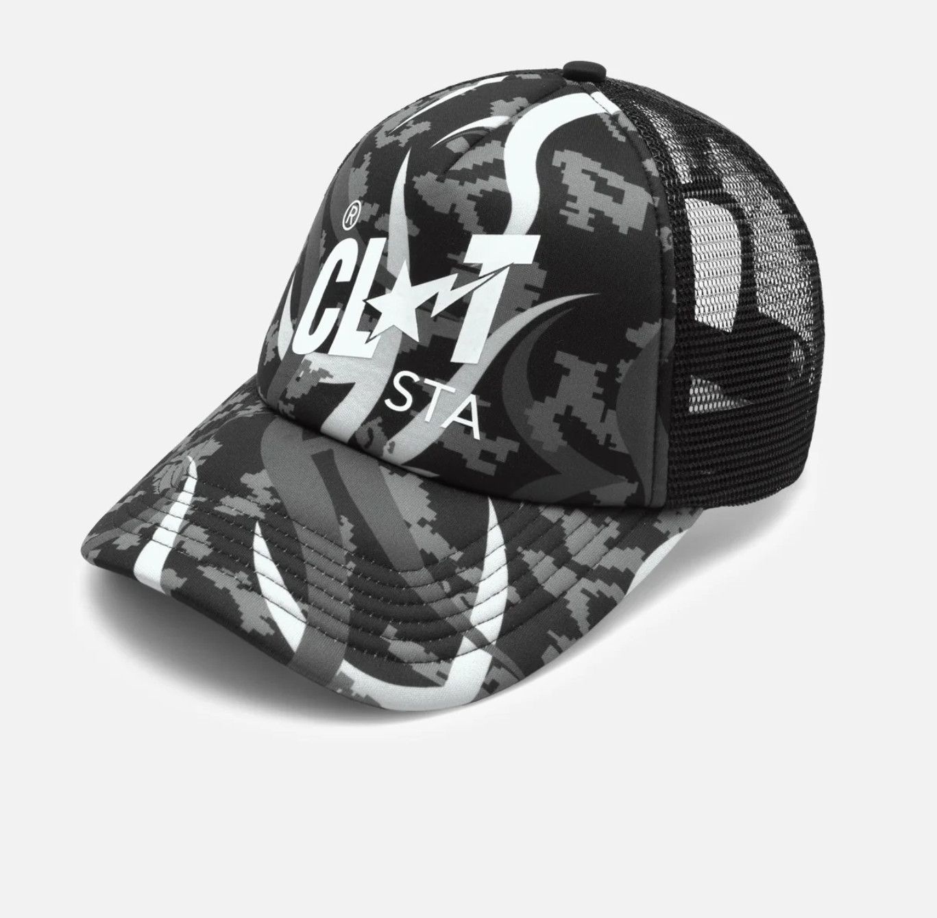 Bape BAPE × CLOT camo trucker hat Size ONE SIZE - 2 Thumbnail