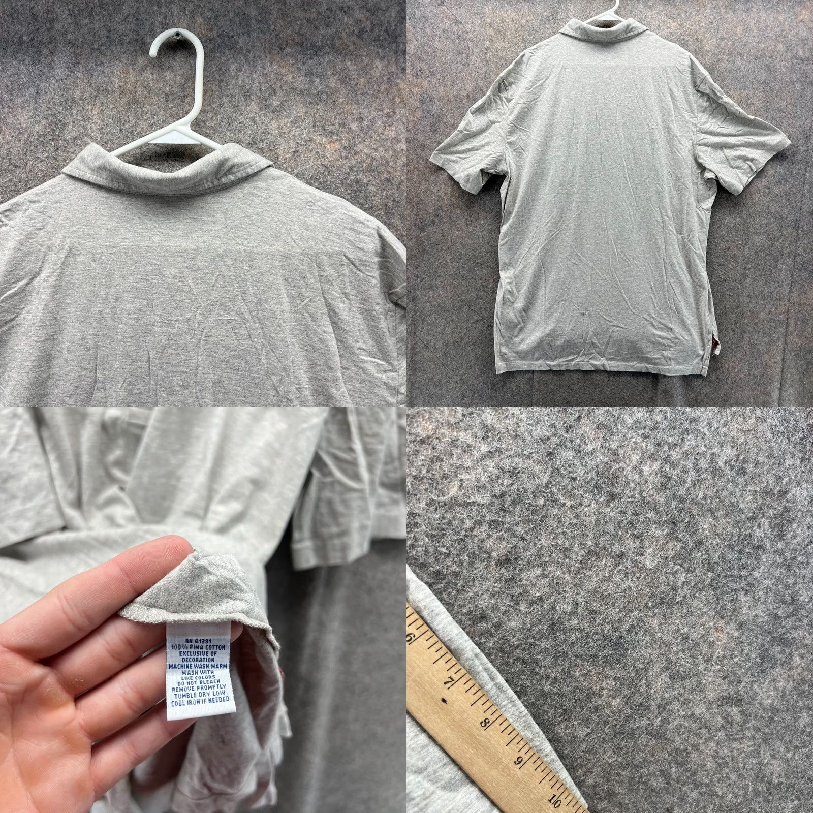 Ralph Lauren VINTAGE Ralph Lauren Golf Polo Shirt Men XL Gray Lisle USGA Small* Size US L / EU 52-54 / 3 - 8 Thumbnail