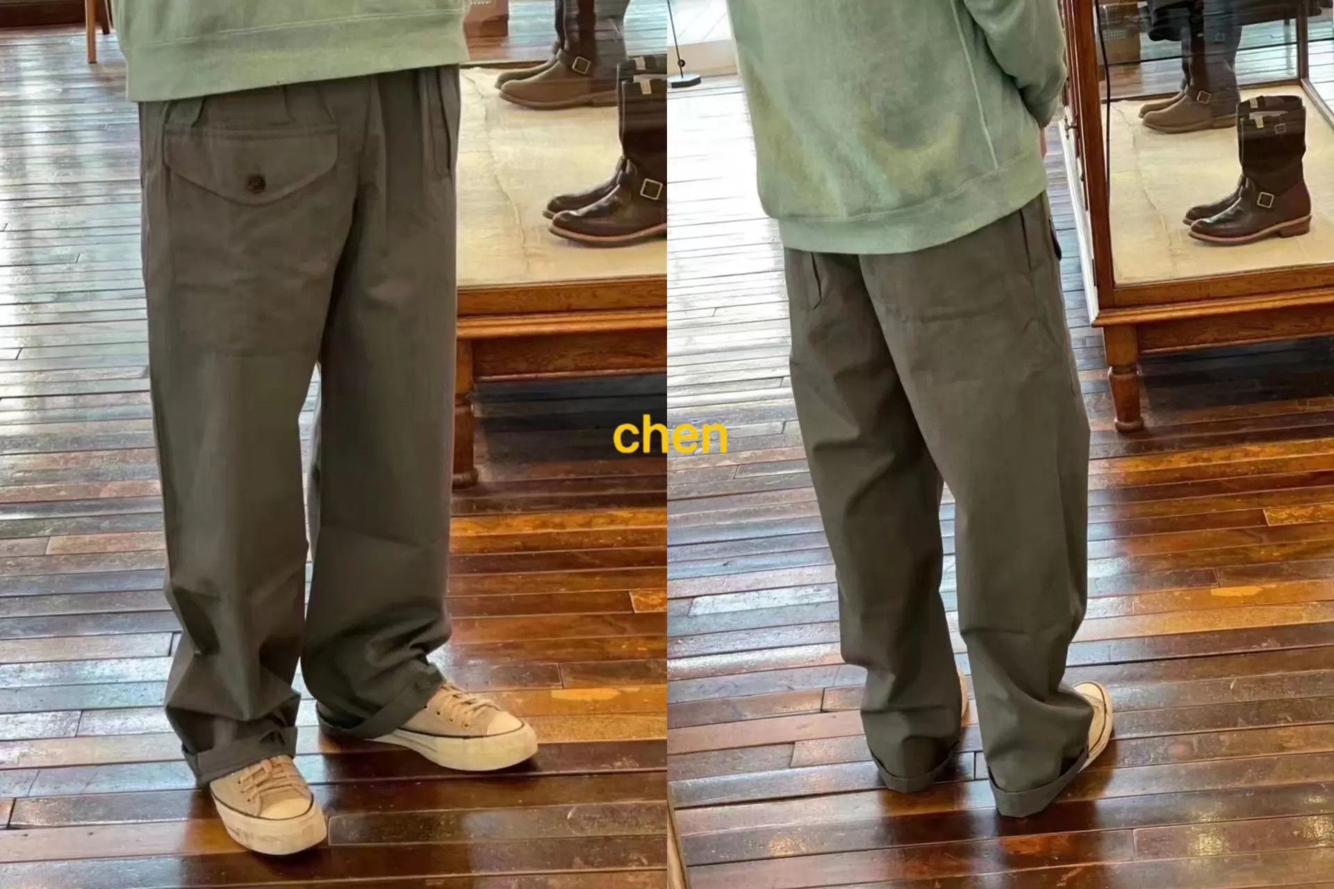Visvim VISVIM 21SS CORONEL PANTS olive2 2 military cuffed Size US 32 / EU 48 - 8 Thumbnail