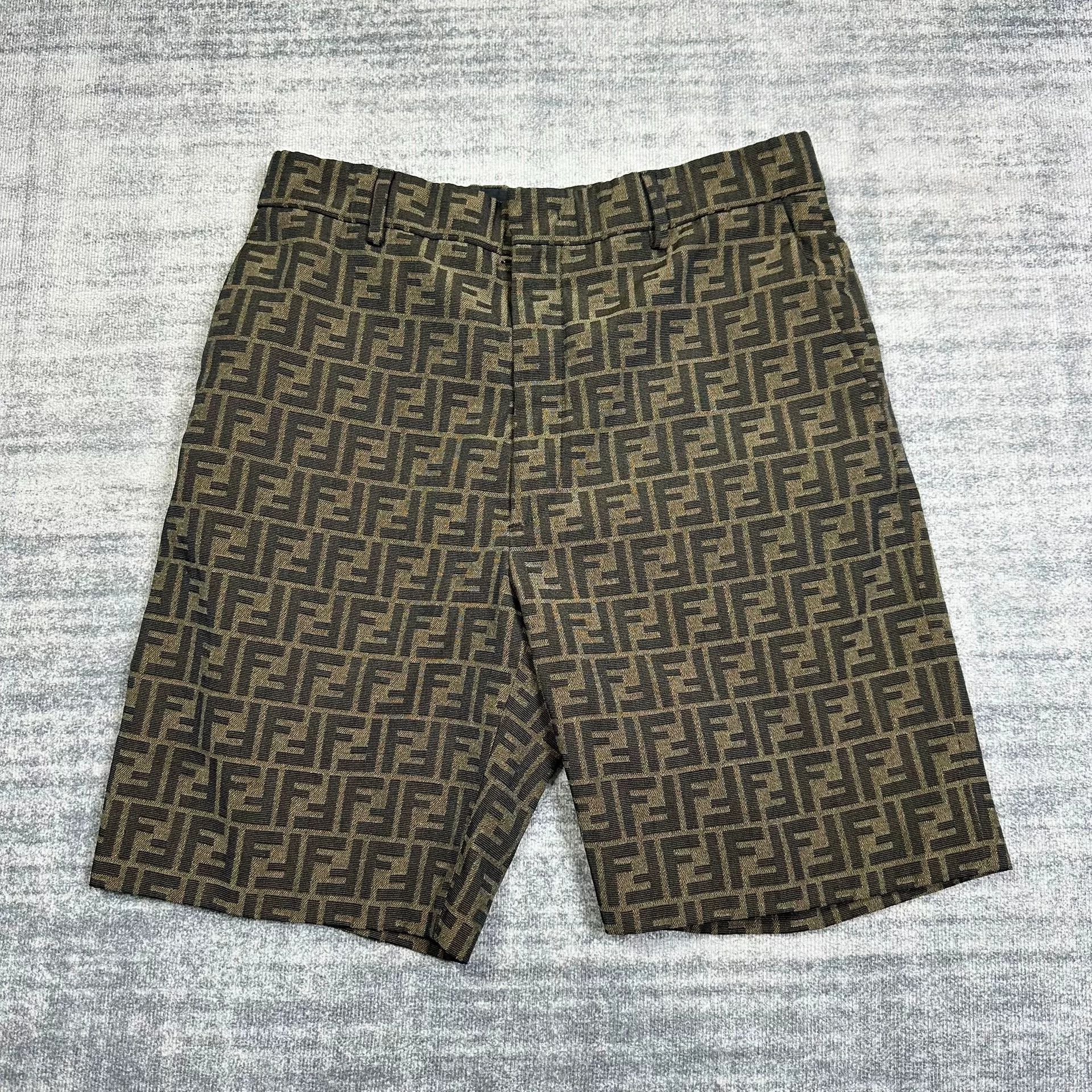 Fendi Fendi All-Over Print Denim Shorts Size US 30 / EU 46 - 1 Thumbnail