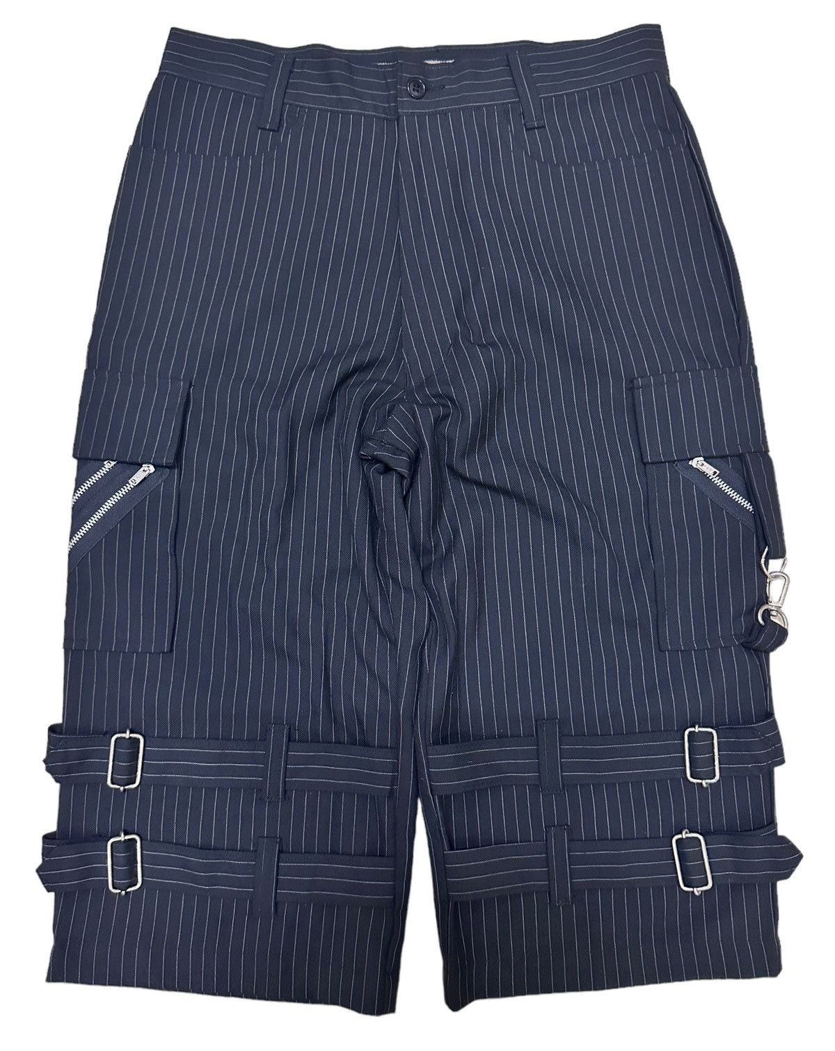image of If Six Was Nine x Le Grande Bleu L G B Acid Jazz Men Bondage Zipper Punk Rock Pants in Black (Size 
