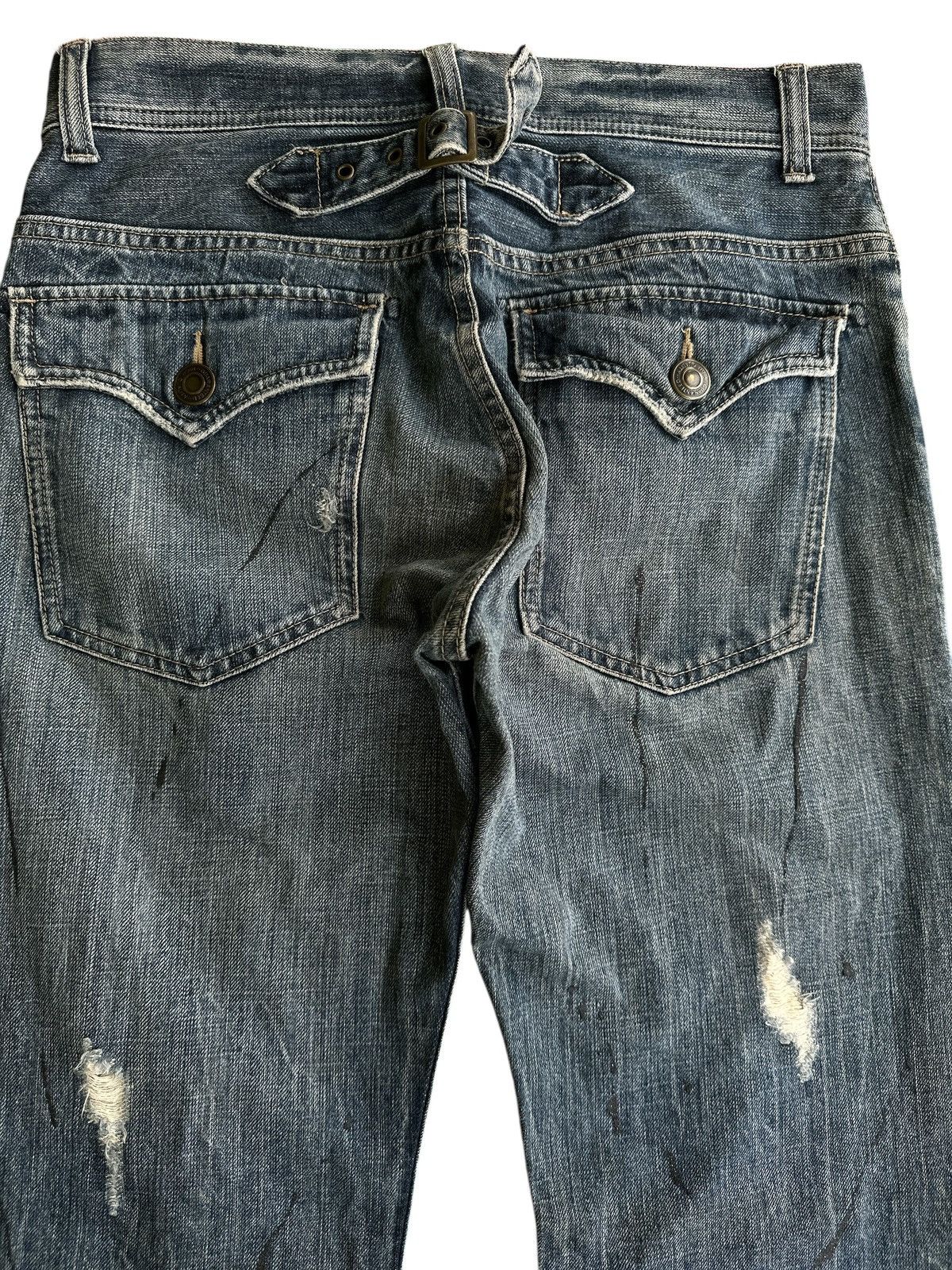 Kapital Distress Flare honeycomb unbrand buckleback 30x42 Size US 30 / EU 46 - 10 Thumbnail