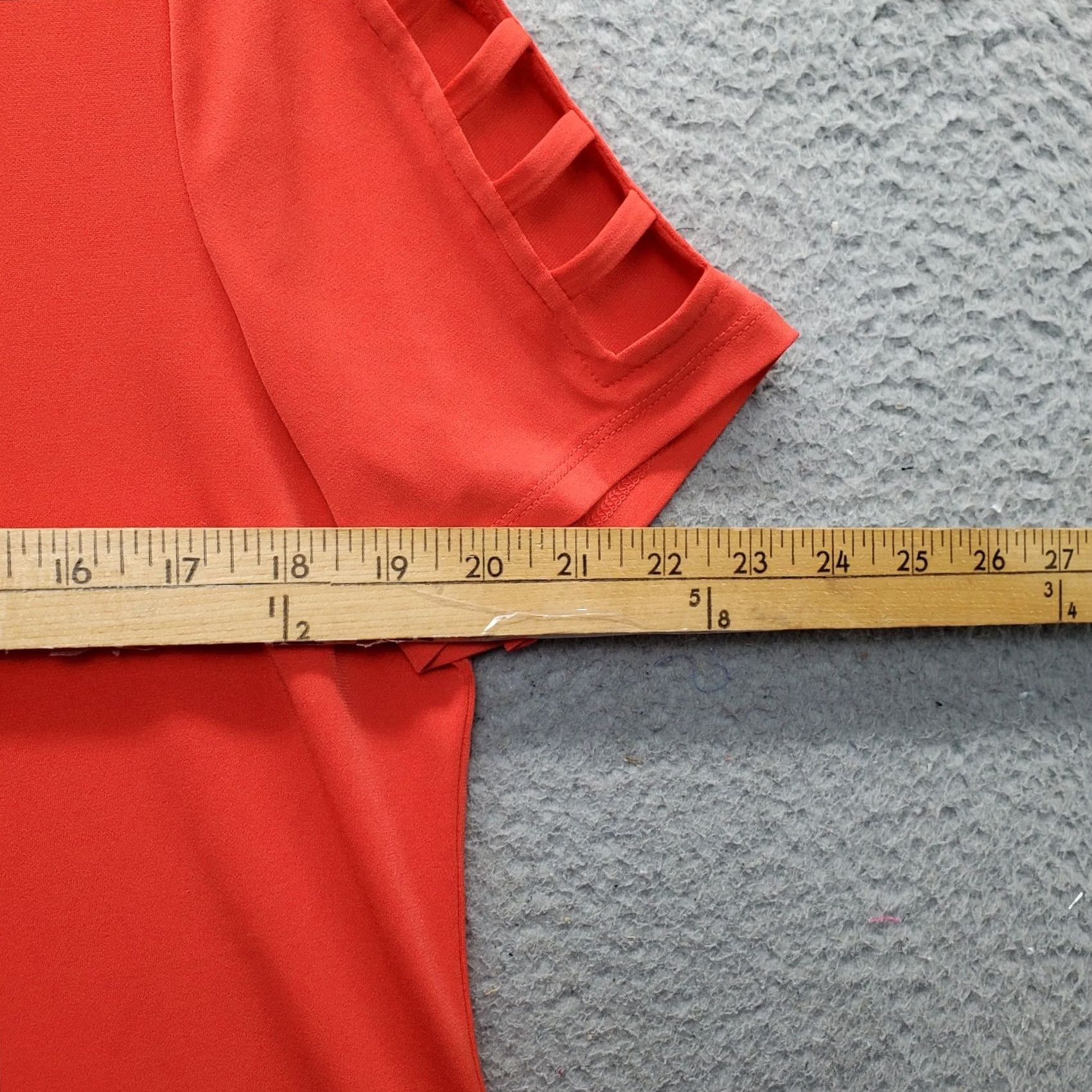 Michael Kors Michael Kors Blouse Womens Large Red Gold Logo Strappy Sleeves Pullover Shirt XS-? Size L / US 10 / IT 46 - 4 Thumbnail