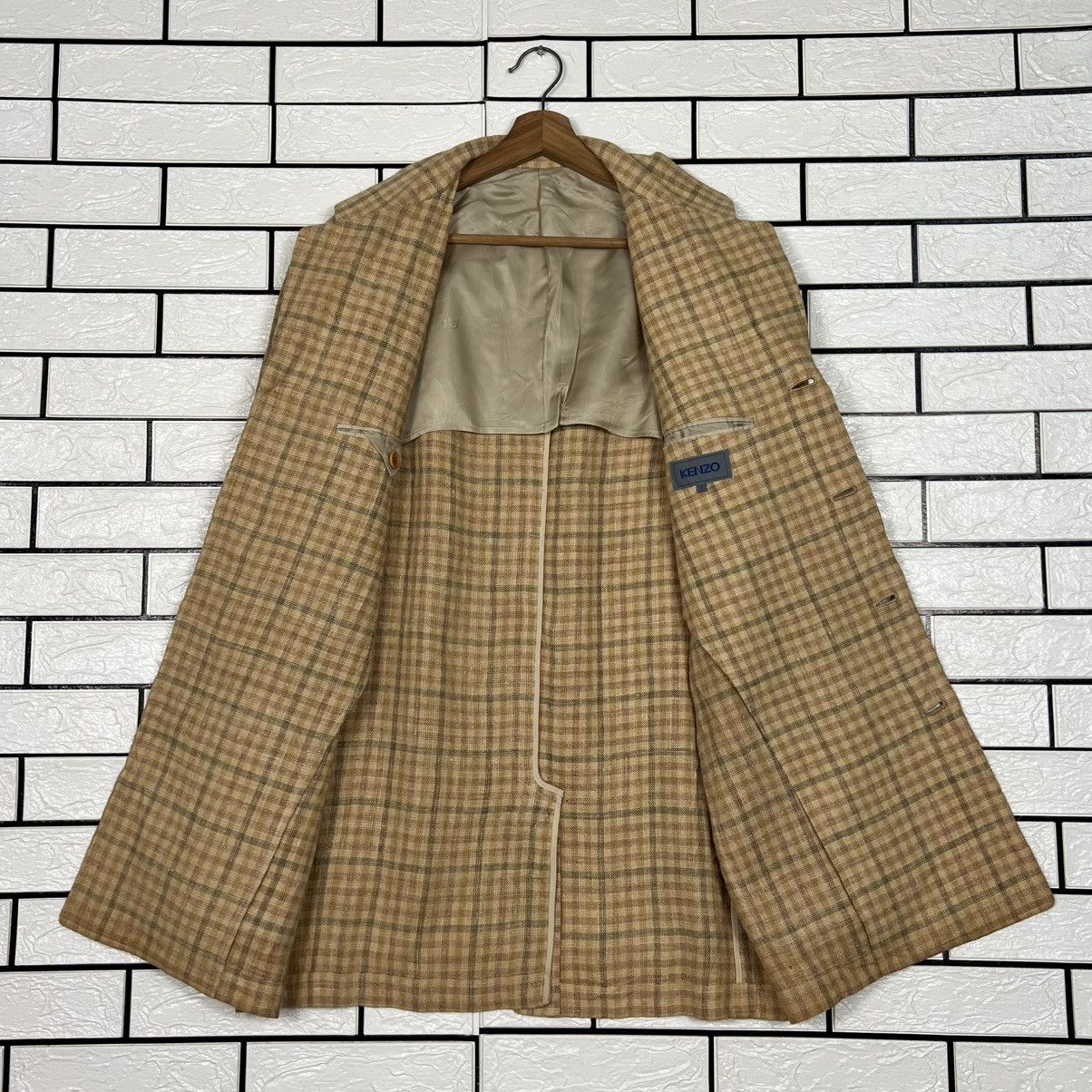 Kenzo Vintage 90's KENZO Checked Suit Jacket Blazer #4126-C187 Size US M / EU 48-50 / 2 - 11 Thumbnail