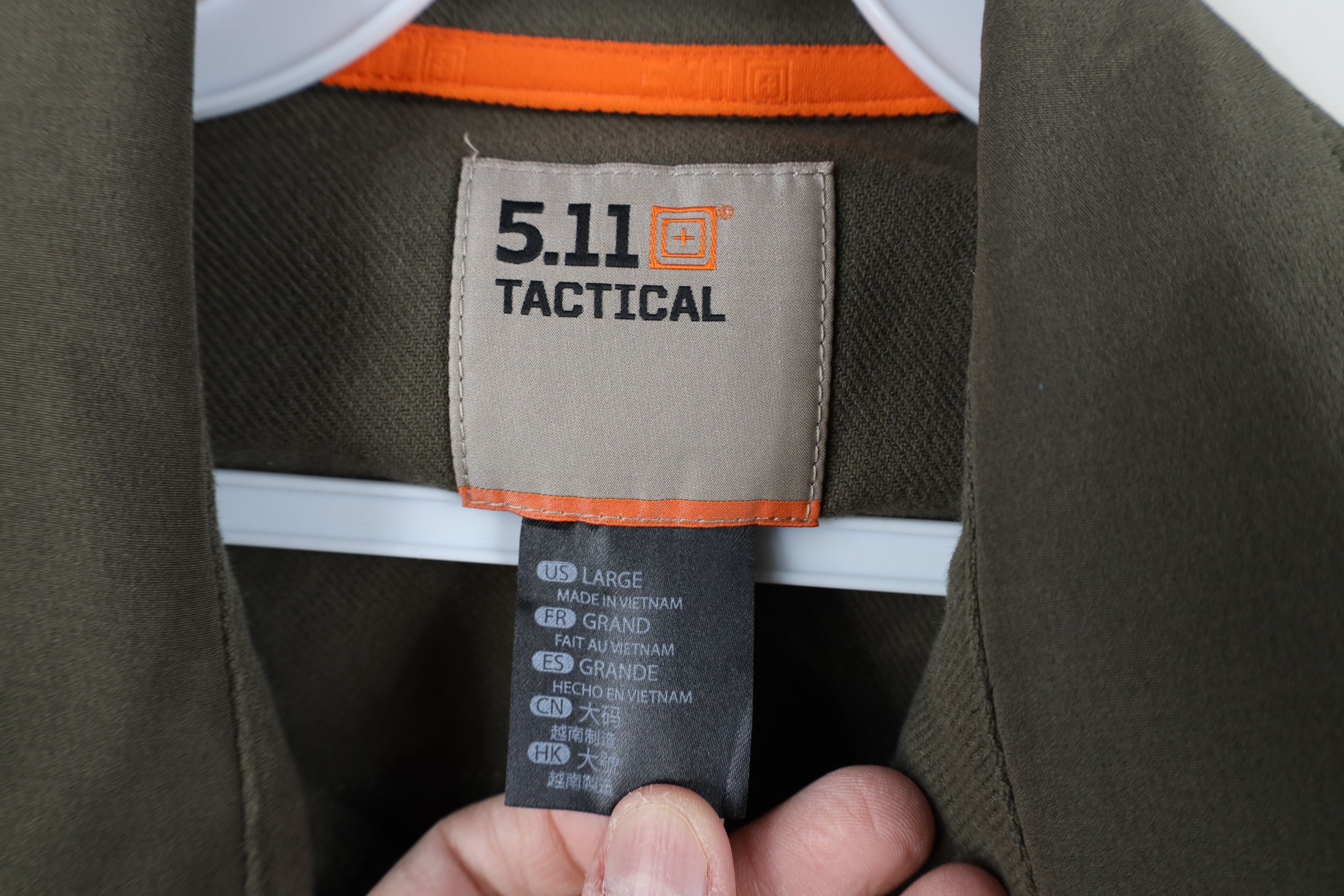 Vintage 5.11 Tactical Series Long Sleeve Button Shirt Olive Green Size US L / EU 52-54 / 3 - 8 Thumbnail