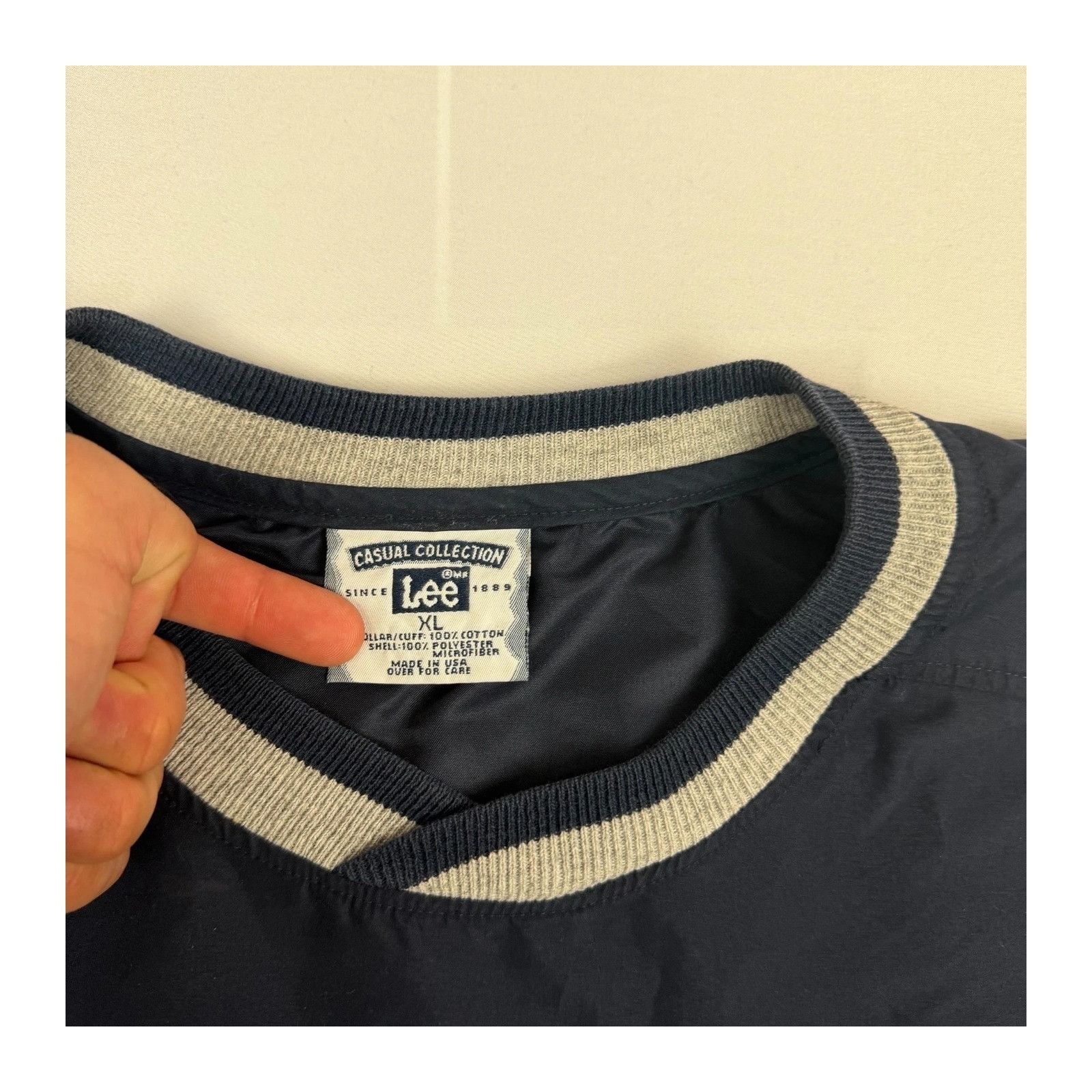 Lee Vintage Lee Casual Collection Navy Blue Pullover Windbreaker Size US XL / EU 56 / 4 - 4 Thumbnail