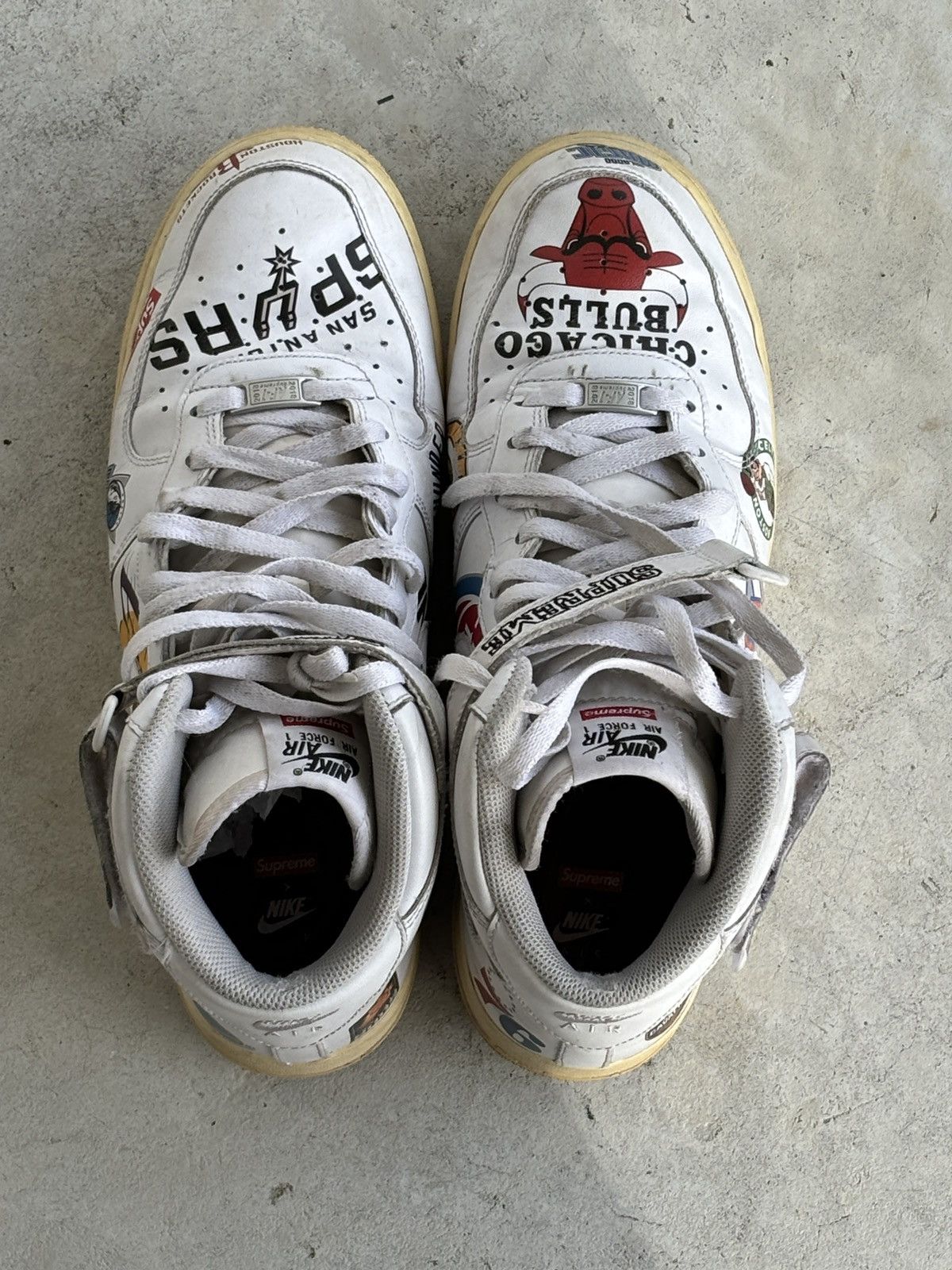 Nike × Supreme Supreme Air Force 1 Mid '07 NBA Size US 11.5 / EU 44-45 - 2 Thumbnail