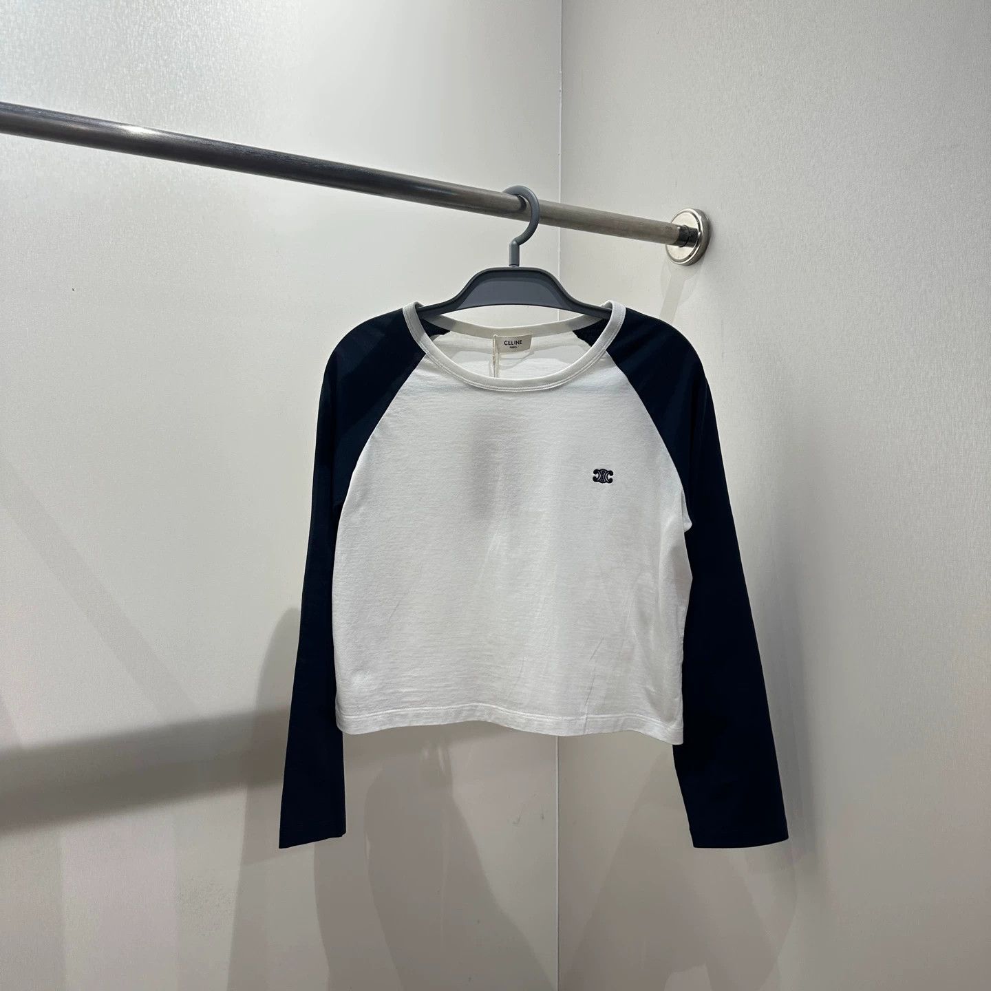 Celine Celine Triomphe colorblocked longsleeve M cotton Size M / US 6-8 / IT 42-44 - 1 Thumbnail