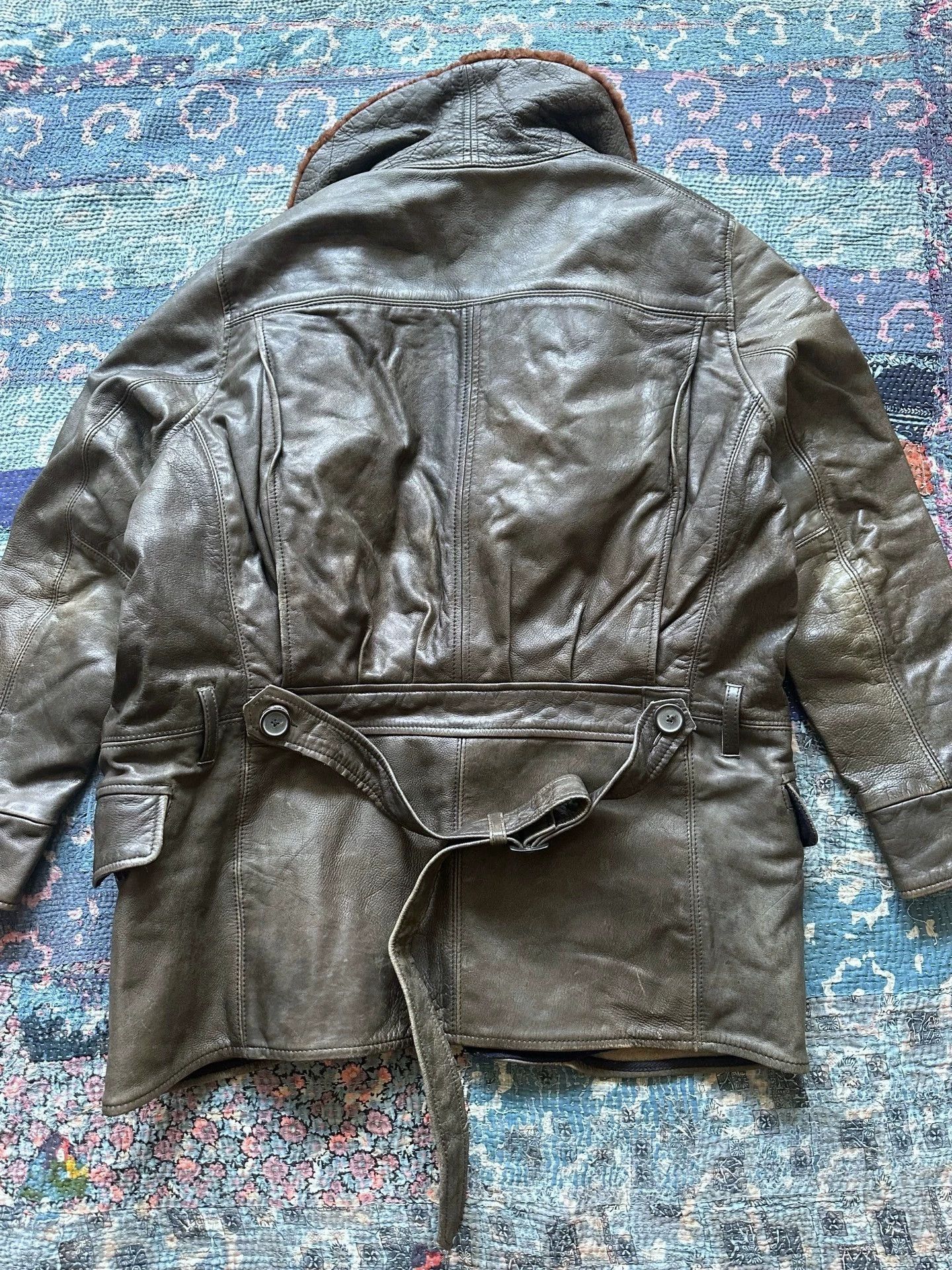 Levi's Brown Leather Jacket with Fur Collar - Size M Size US XXS / EU 40 - 2 Thumbnail