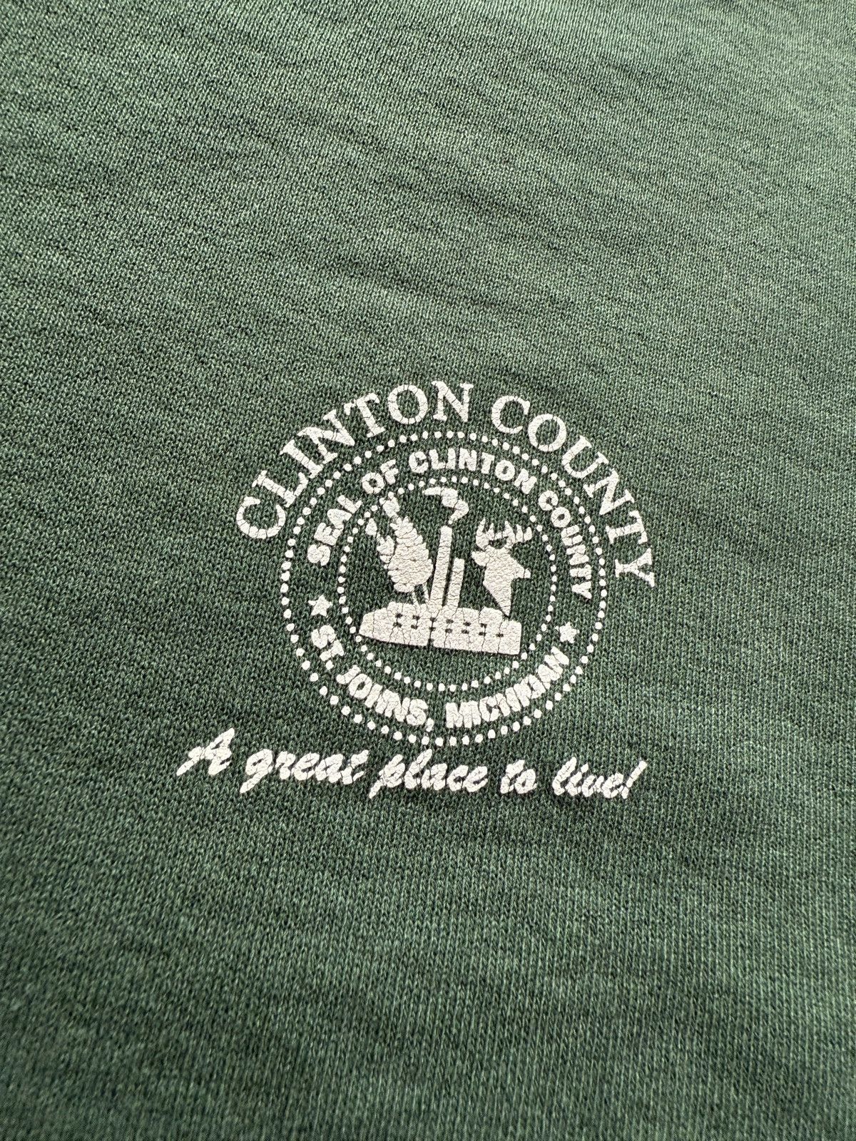 Vintage Vintage 90s Clinton County Michigan Crewneck Sweatshirt Size US XL / EU 56 / 4 - 4 Thumbnail