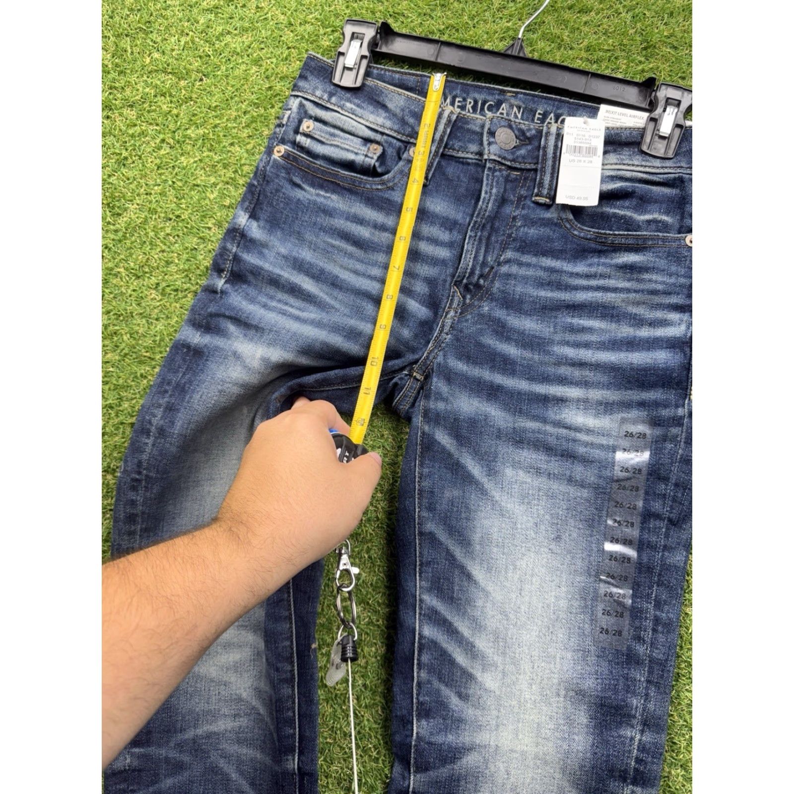 American Eagle Outfitters American Eagle Jeans Men Slim 26x28 Denim Blue 5-Pocket Stretch NWT Dark Wash Mens Size US 26 / EU 42 - 6 Thumbnail