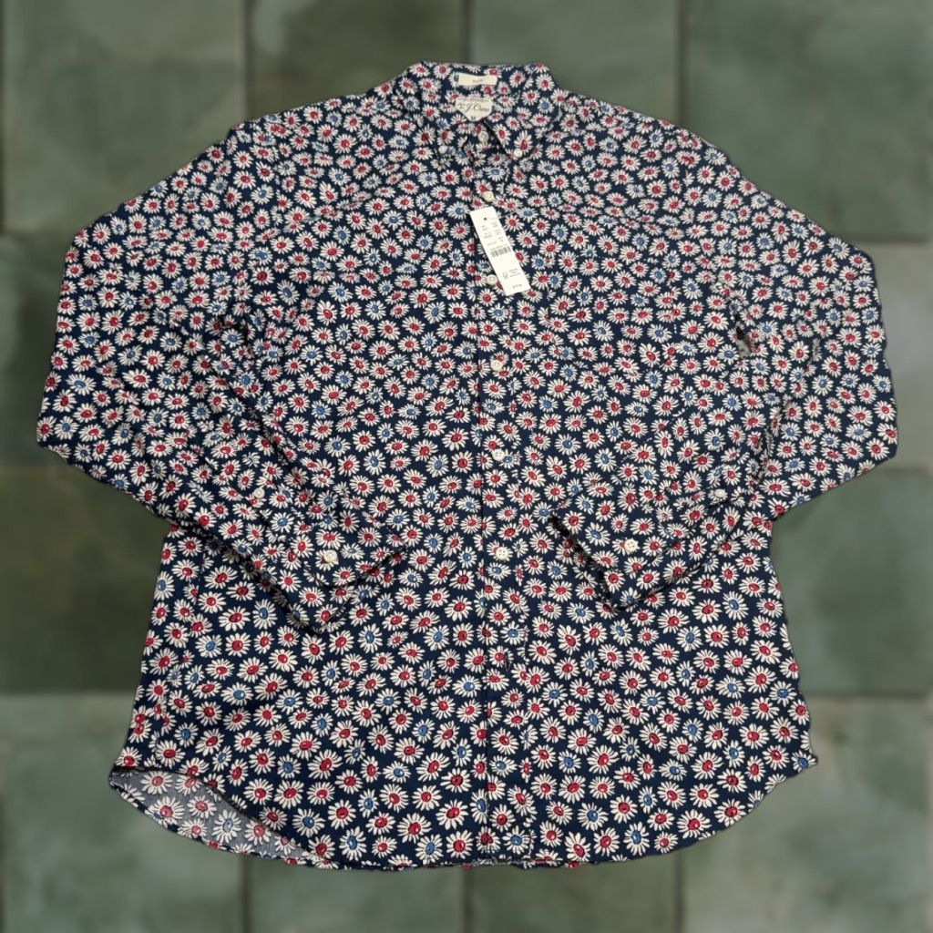 J.Crew J.CREW Shirt Mens Slim Button-Down Collar 2 Ply Yarns Secret Wash Organic Cotton Multicolor Medium Size US M / EU 48-50 / 2 - 1 Thumbnail