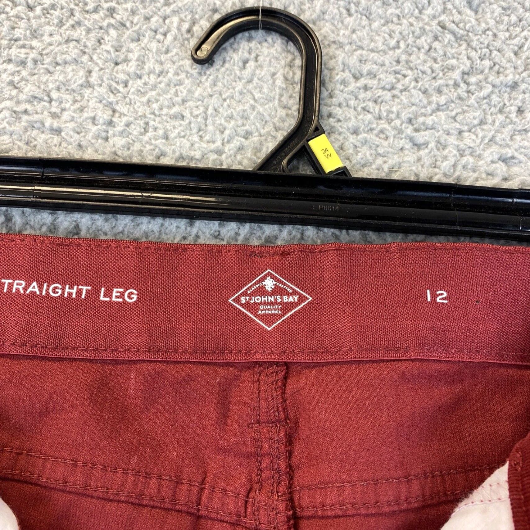 Vintage VINTAGE St. John's Bay Corduroy Pants Women 12 Maroon Comfort Waist Straight Leg Size 34" / US 12 / IT 48 - 3 Thumbnail