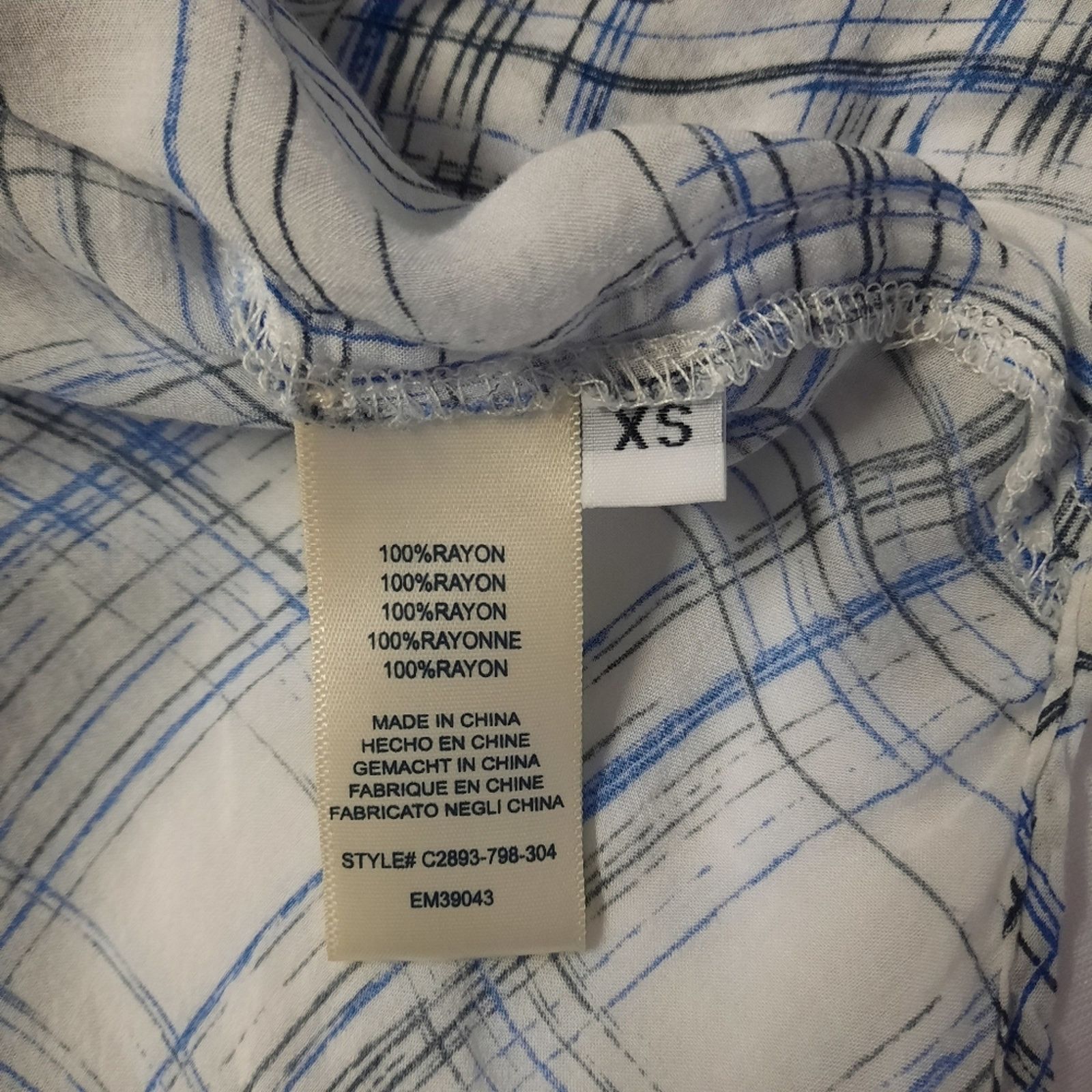 Anthropologie Anthropologie Cloth & Stone Women's Shirt Size XS Blue White Size XS / US 0-2 / IT 36-38 - 7 Thumbnail