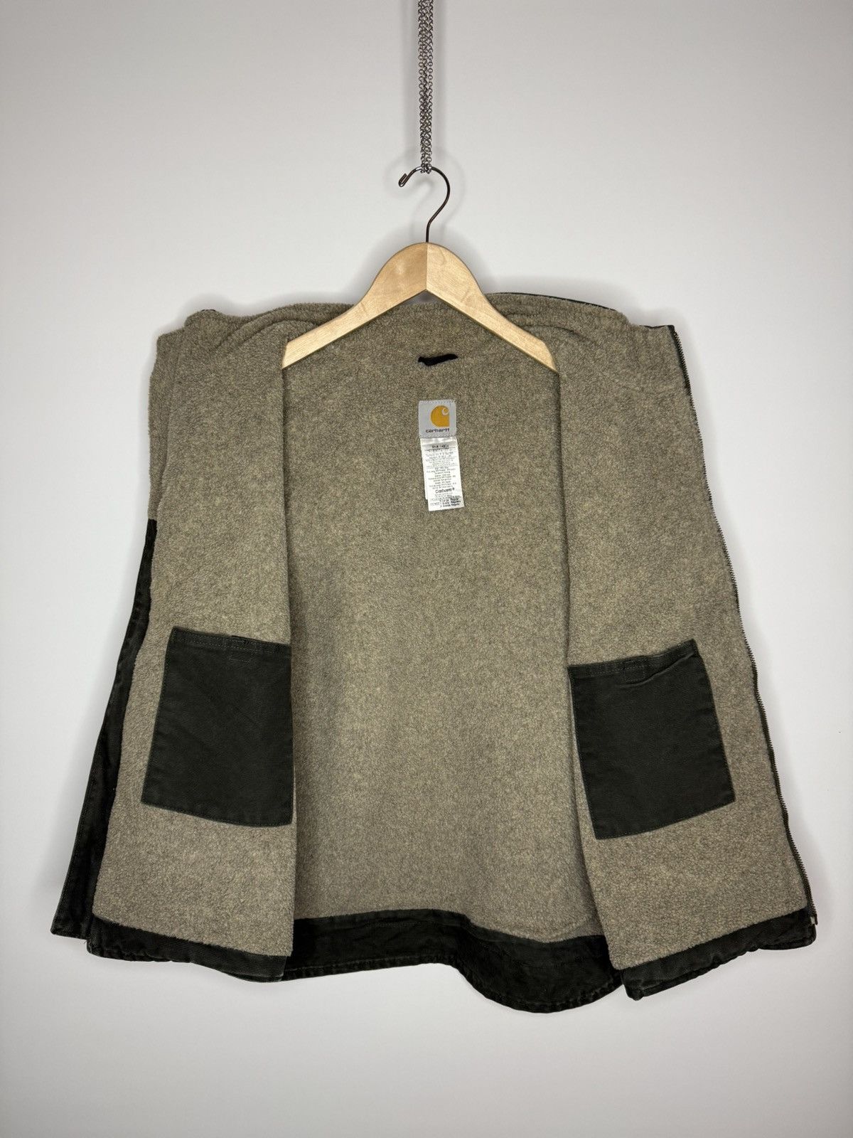 Carhartt × Vintage Vintage Carhartt Duck Canvas Insulated Green Vest Size US XL / EU 56 / 4 - 2 Thumbnail