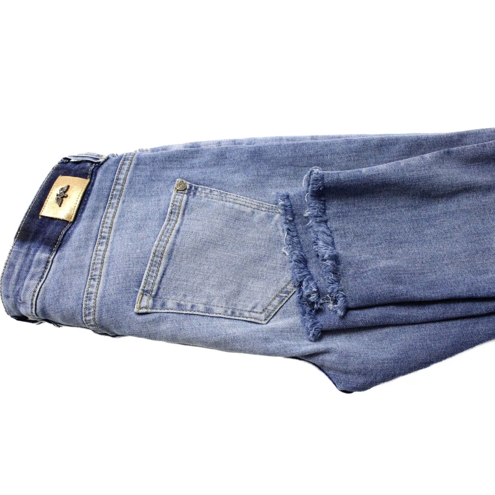 Vintage MOS MOSH Jeans Women's Skinny W25 Blue Denim Pants Zip Fly Size 42" / US 20 - 4 Thumbnail