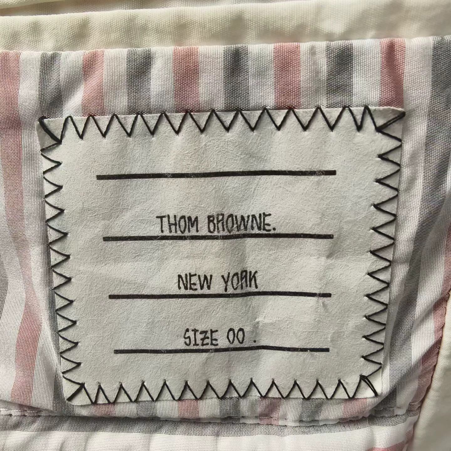 Thom Browne Thom Browne white striped sleeve hooded down coat 00 99 Size US XXS / EU 40 - 4 Thumbnail