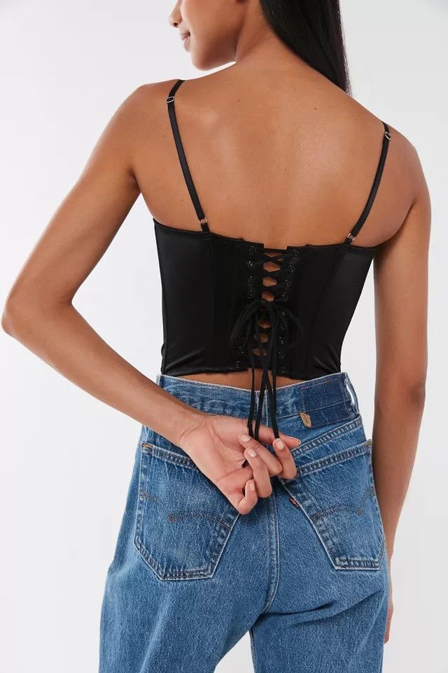 Urban Outfitters Out from Under Lucy Lace Trim Corset Top Size S / US 4 / IT 40 - 5 Thumbnail