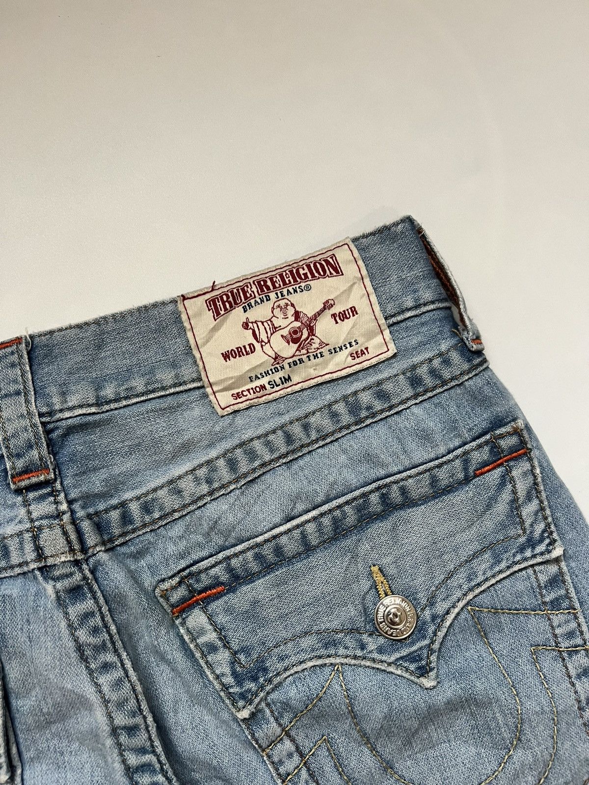 True Religion VTG True Religion Blue Slim Multi SN Size US 30 / EU 46 - 11 Thumbnail