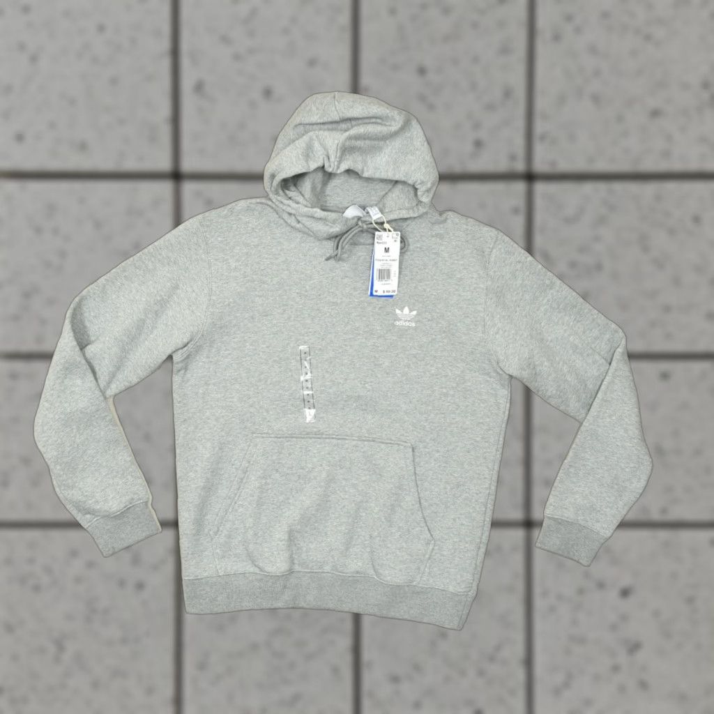 Adidas Adidas Men's Regular Gray Essential Hoody Sweatshirt Trefoil Pullover M Size US M / EU 48-50 / 2 - 1 Thumbnail