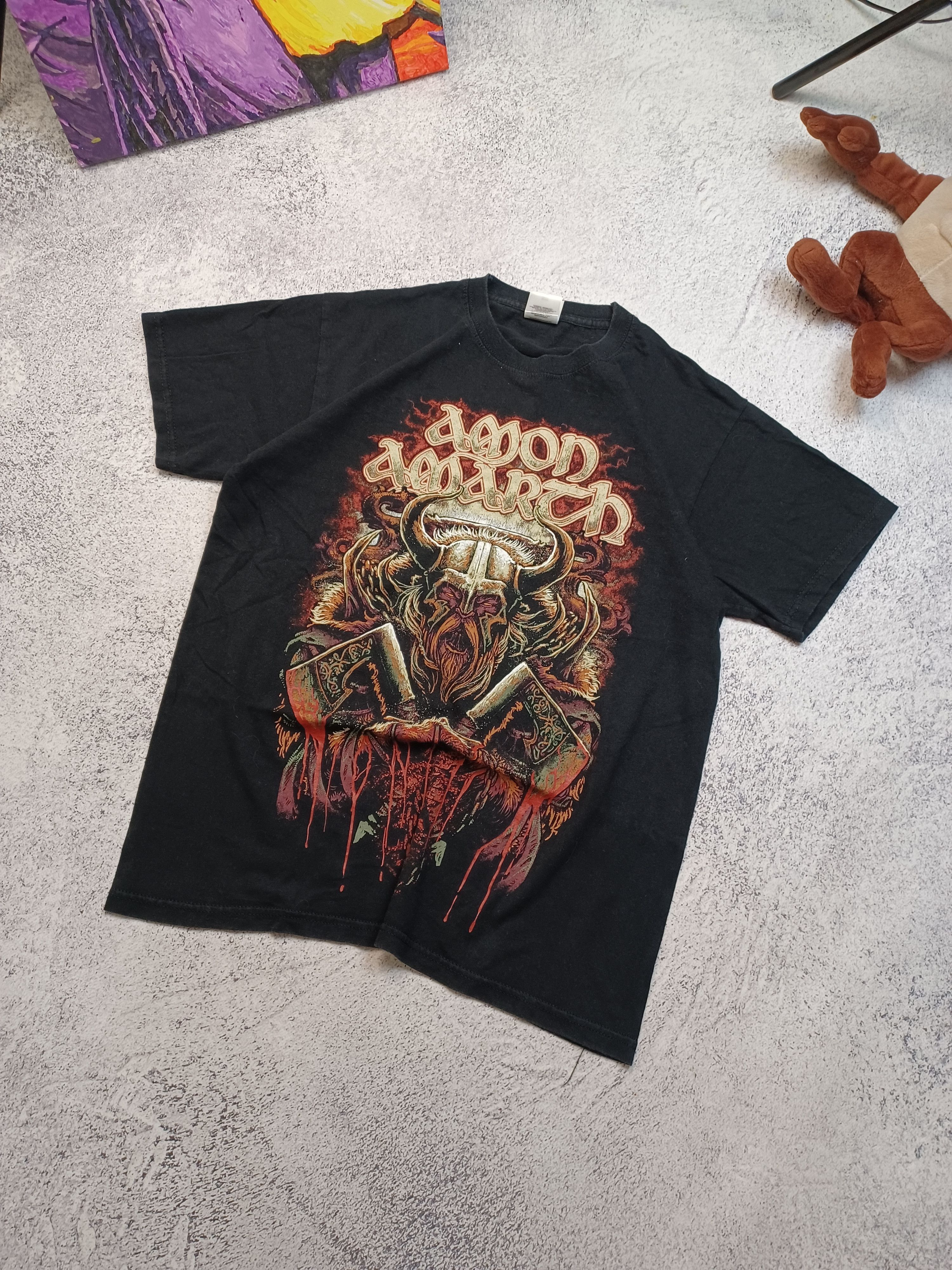 Band Tees × Vintage Amon Amarth Fight Until Your Dying Breath Vintage Tee Size US M / EU 48-50 / 2 - 2 Thumbnail