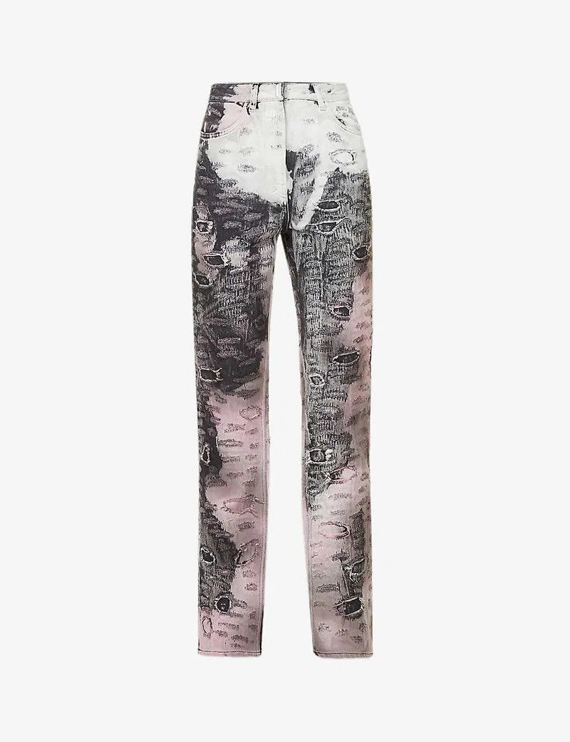 Givenchy o1y0925 Denim Pant in Multicolor Size 27" / US 4 / IT 40 - 1 Thumbnail