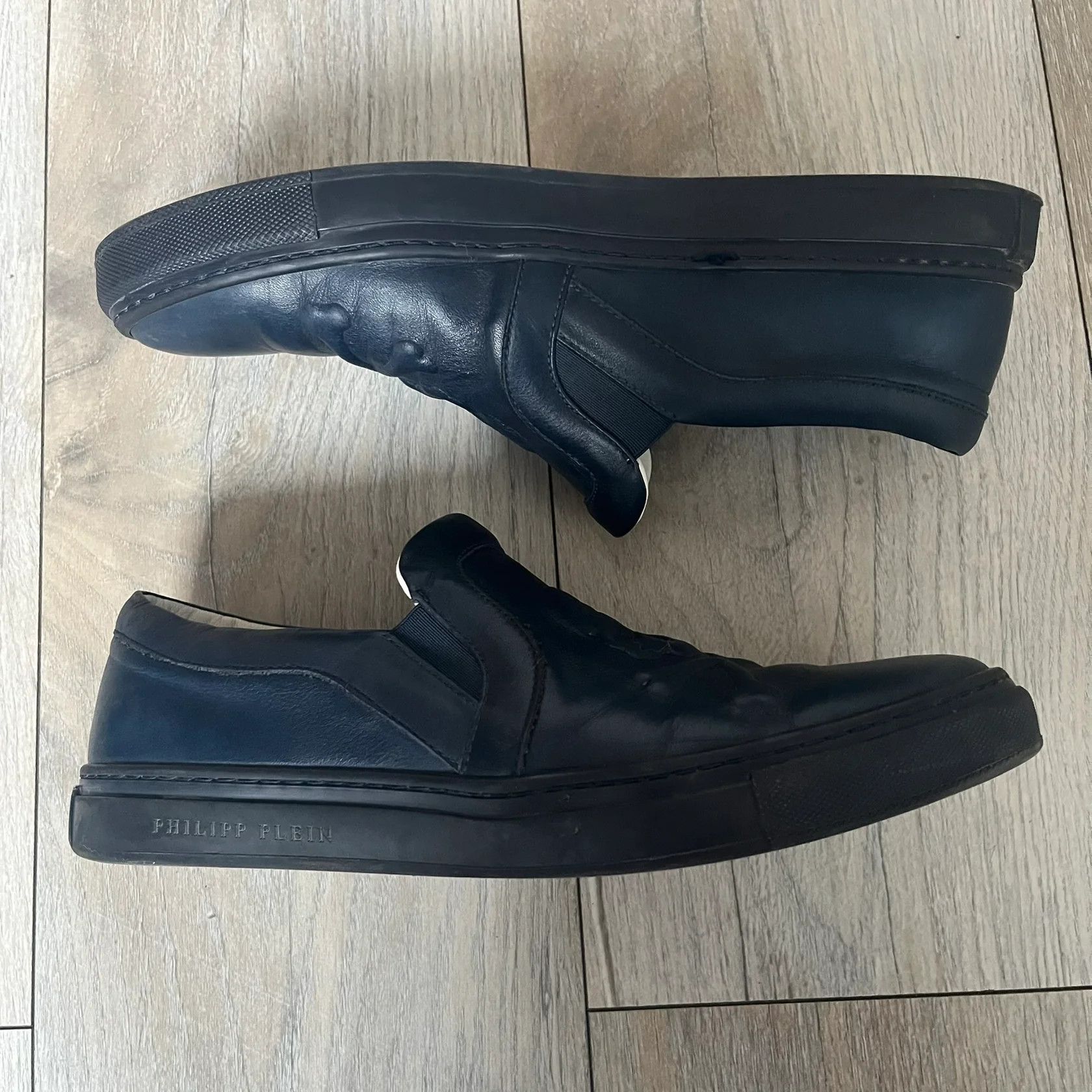 Philipp Plein Philipp Plein Navy Skull Slip Ons Size US 9 / EU 42 - 5 Thumbnail