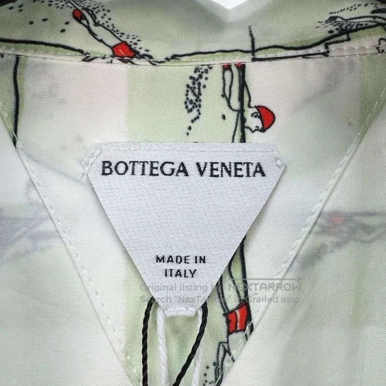 Bottega Veneta Bottega Veneta Dog Stripe Short Sleeve Shirt. Size US L / EU 52-54 / 3 - 5 Thumbnail