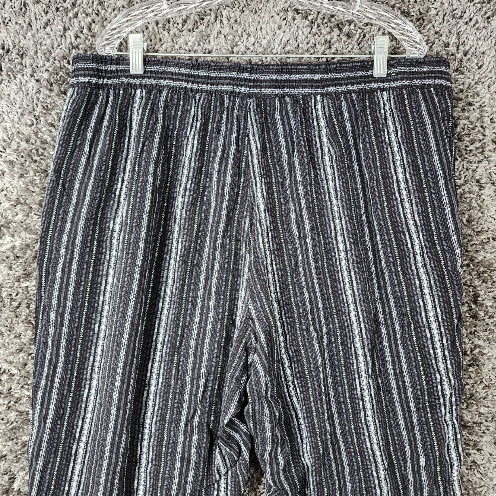 Jessica Simpson VINTAGE Jessica Simpson Women's Lounge Pants 2XL Black White Striped Casual Lounge Wear Size 40" / US 18 - 5 Thumbnail