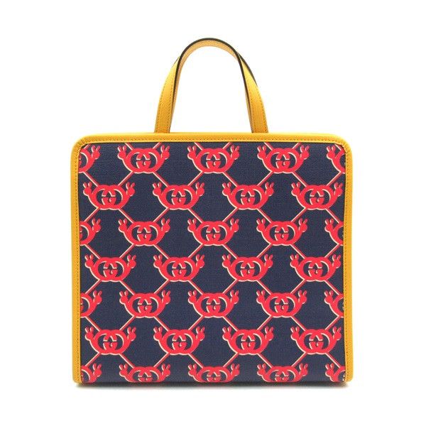 image of Gucci Tricolor Interlocking G Snail Children's Tote Bag in Red, Women's