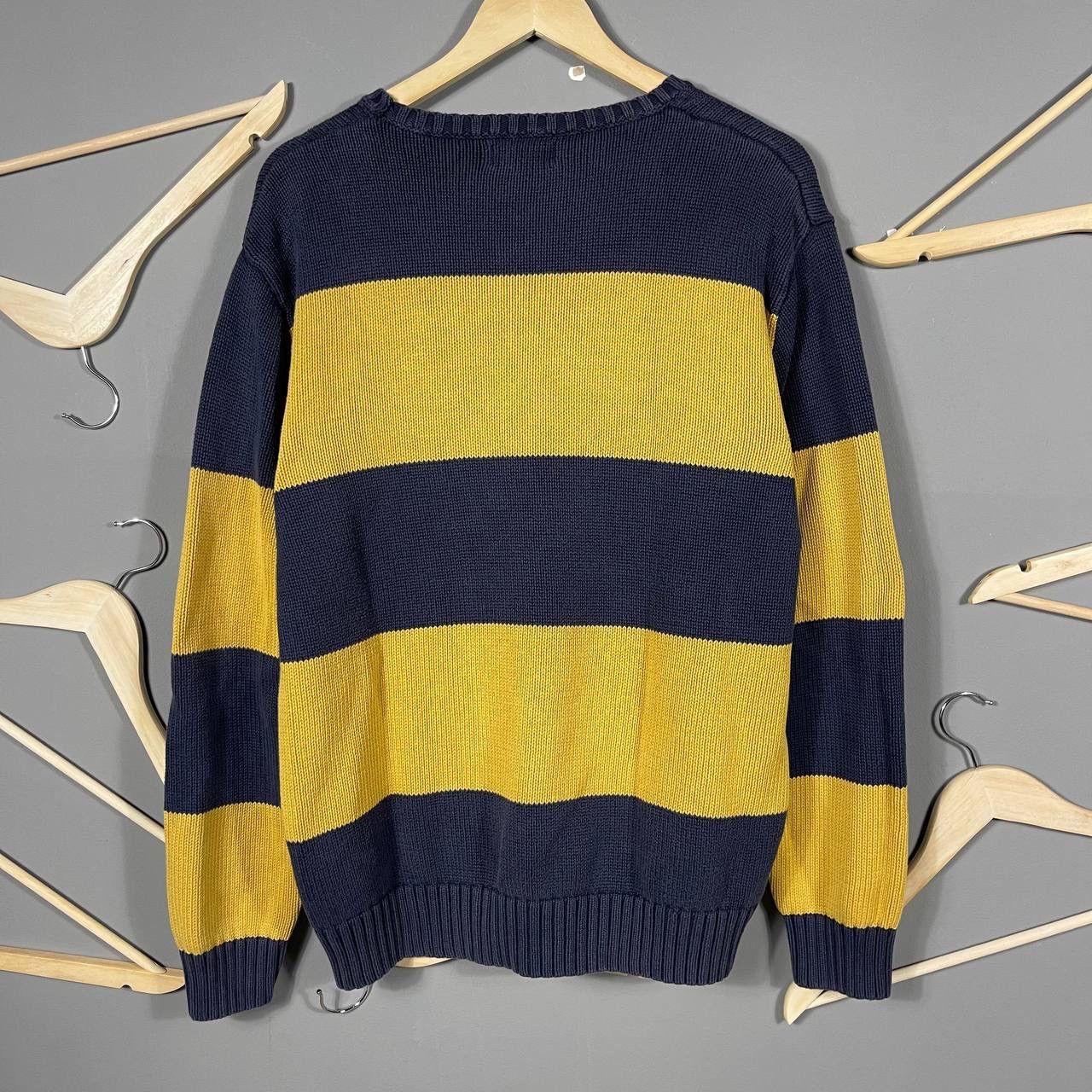 Polo Ralph Lauren Polo Ralph Lauren Vintage Crest Rugby Knit Sweater Size US L / EU 52-54 / 3 - 3 Thumbnail