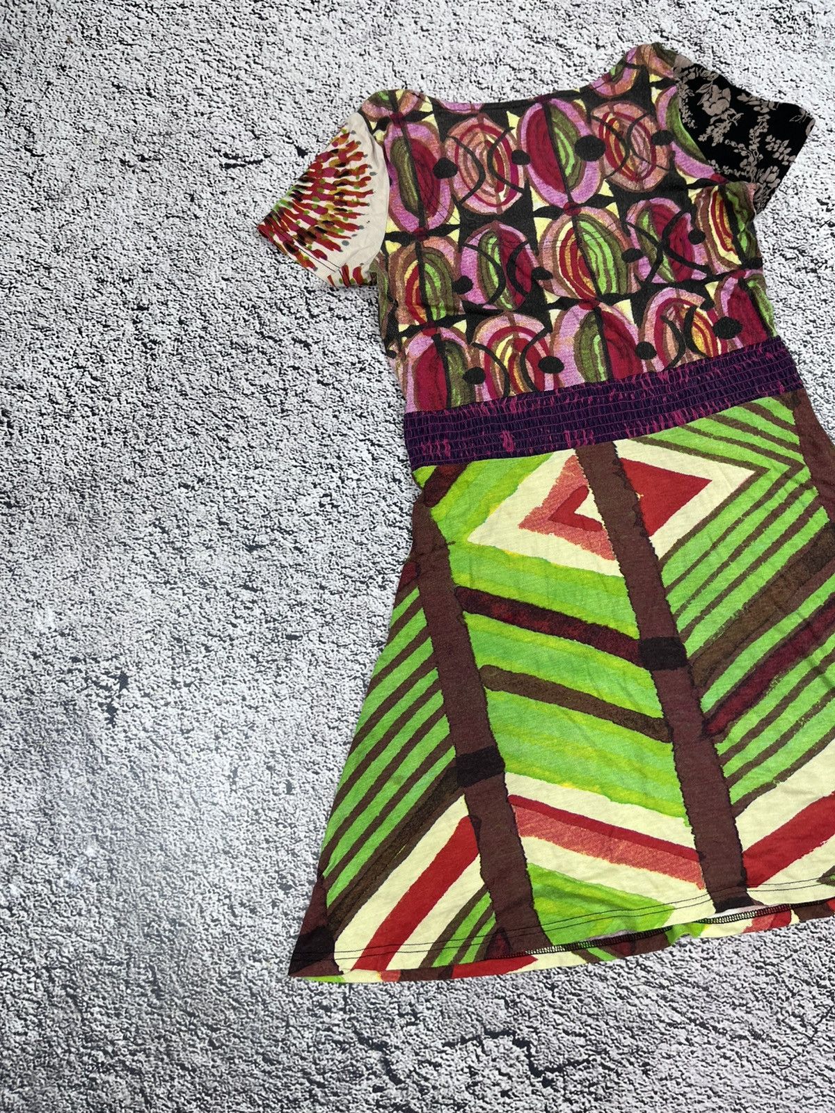 Desigual VTG Desigual Patchwork Boho Mini Dress Y2K Gaultier Style S Size S / US 4 / IT 40 - 8 Thumbnail