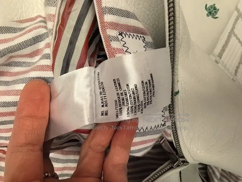 Thom Browne Thom Browne White embroidered leather jacket Size US XS / EU 42 / 0 - 7 Thumbnail