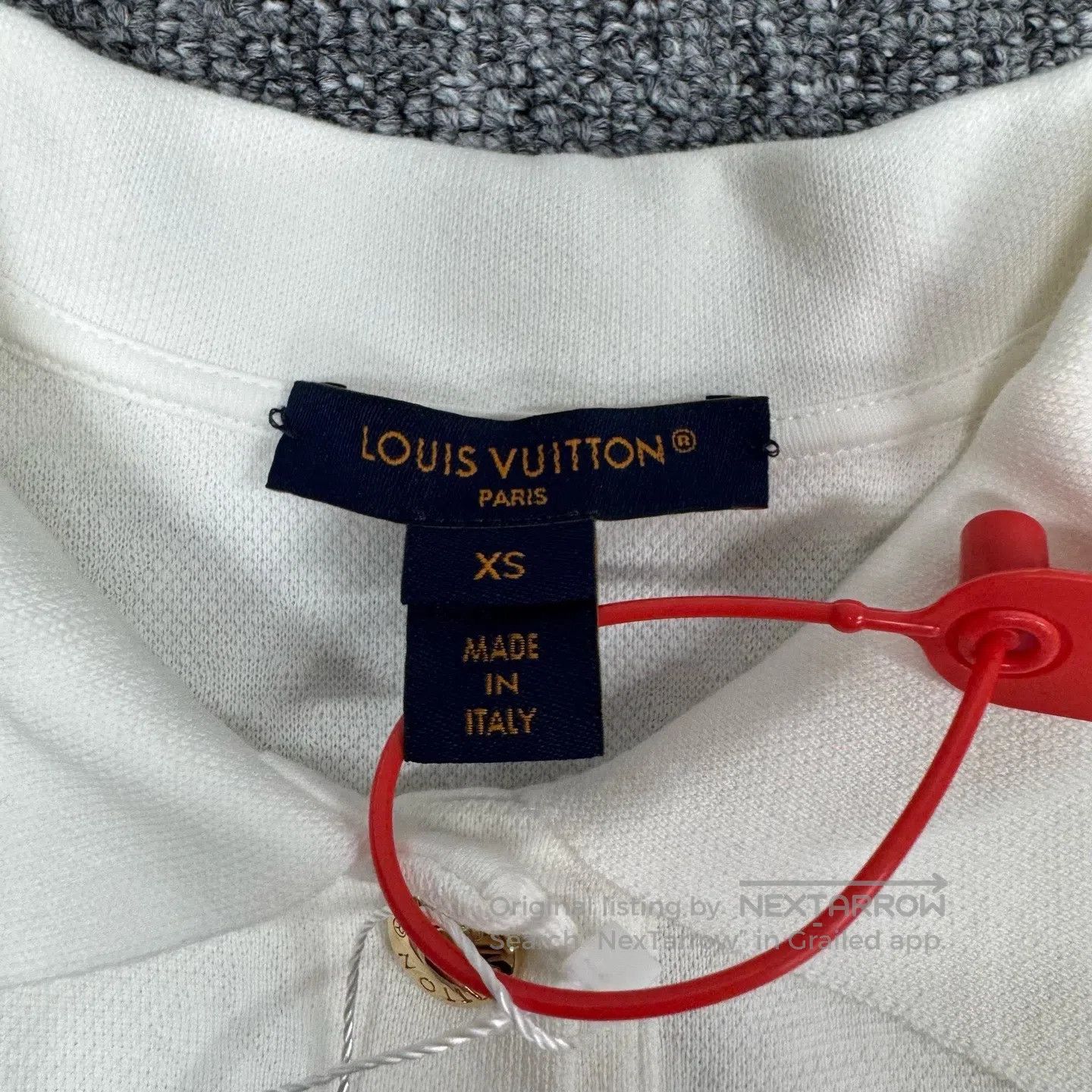 Louis Vuitton Louis Vuitton Wavy embossed print, gold button polo shirt| Size US XS / EU 42 / 0 - 4 Thumbnail