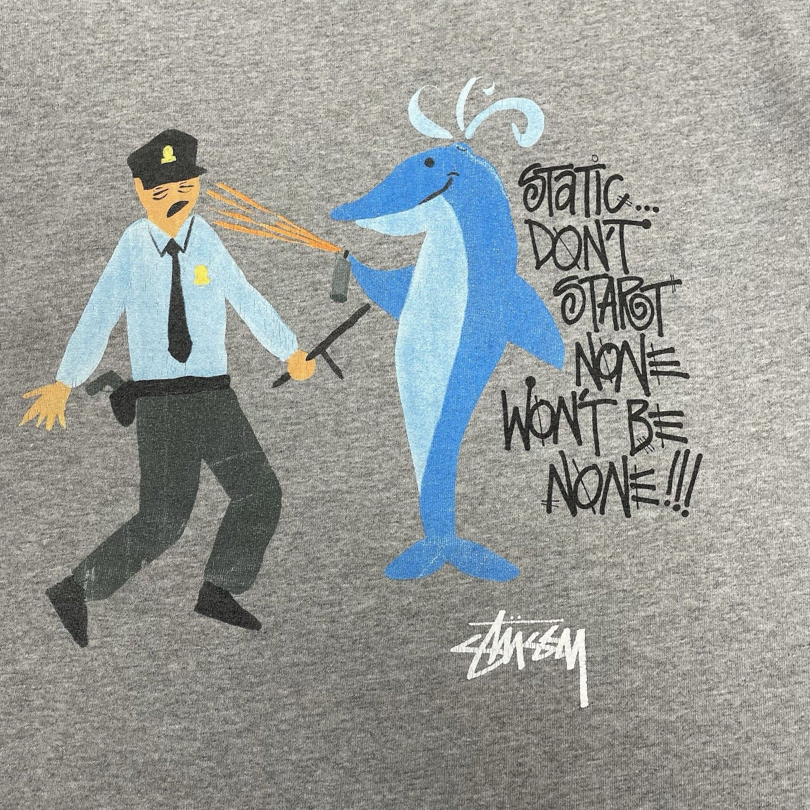 Stussy Vintage Stussy Jayson Musson T Shirt Dolphin Static Medium M Size US M / EU 48-50 / 2 - 3 Thumbnail