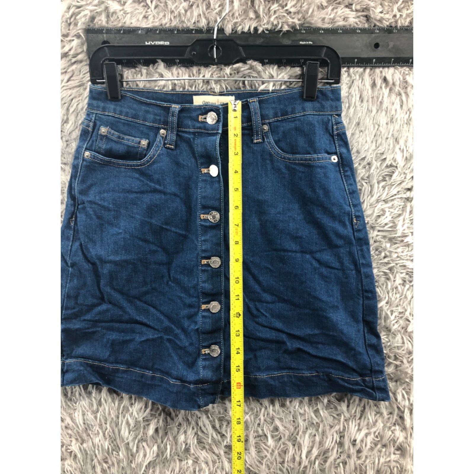 Gap Gap A-Line Midi Skirt Womens Size 27 Medium Wash Blue Size 27" / US 4 / IT 40 - 3 Thumbnail