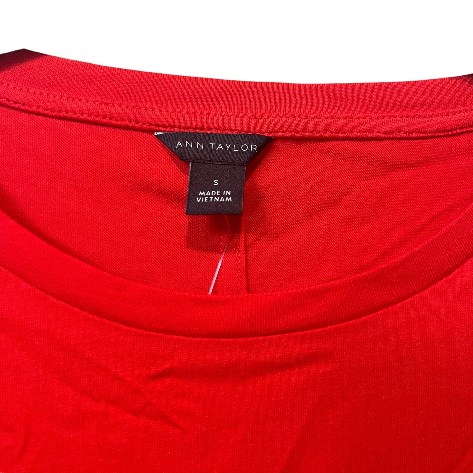 Ann Taylor NEW Ann Taylor Orange Short Sleeve Pima Cotton T-Shirt Top S Size S / US 4 / IT 40 - 4 Thumbnail