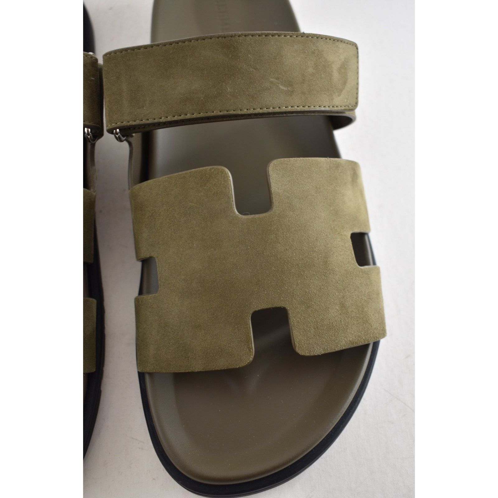 Hermes Hermes Chypre Sandal Mens Vert Toundra Suede Flat 46 13 Size US 13 / EU 46 - 11 Thumbnail