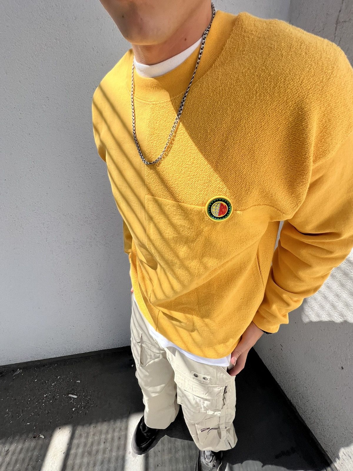 Brain Dead Brain Dead Yellow Sweatshirt Reverse Fleece Size US S / EU 44-46 / 1 - 1 Thumbnail