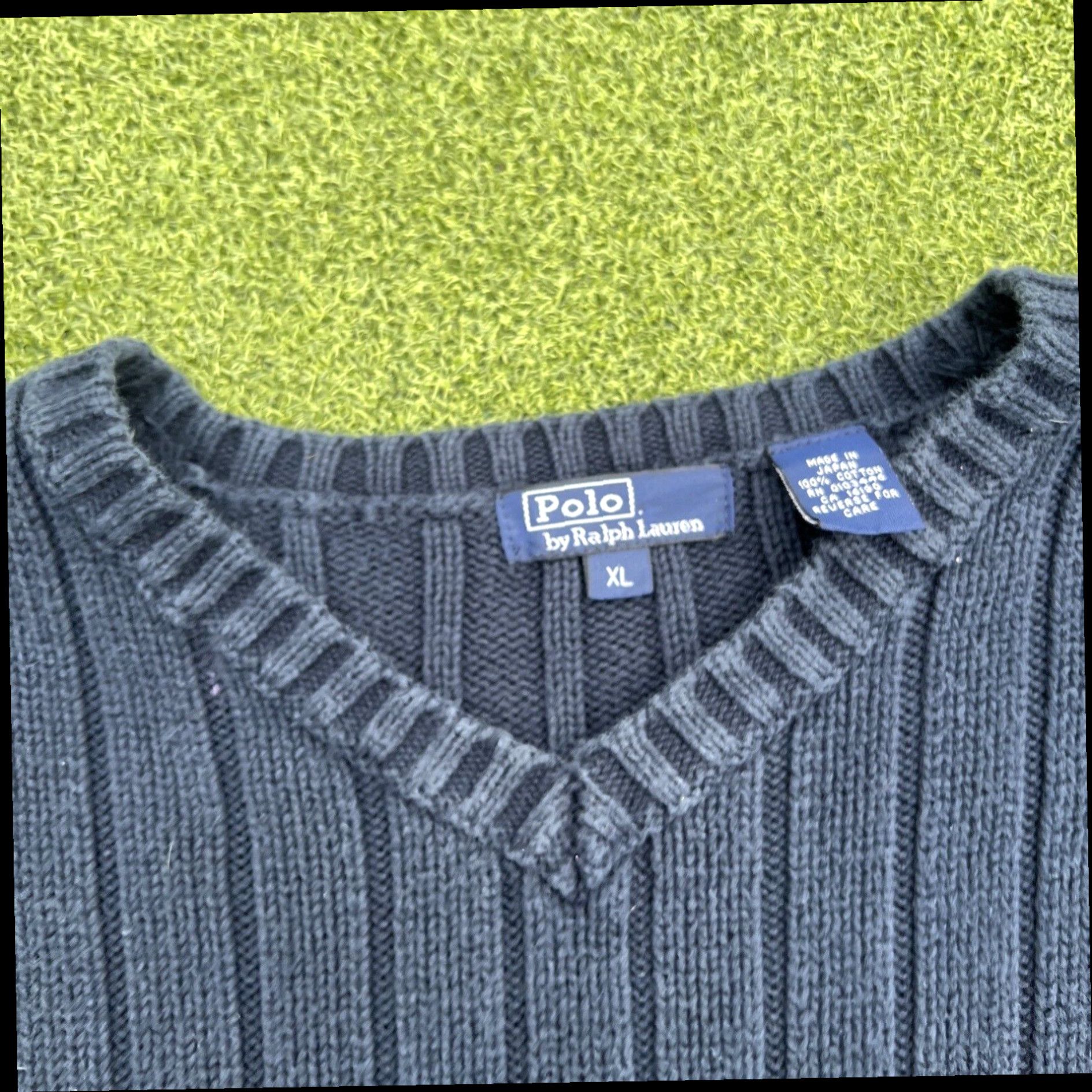 Polo Ralph Lauren Polo Ralph Lauren Vest Mens Xl V-Neck Knit Pullover Sweater Ribbed Navy Blue Size US XL / EU 56 / 4 - 3 Thumbnail