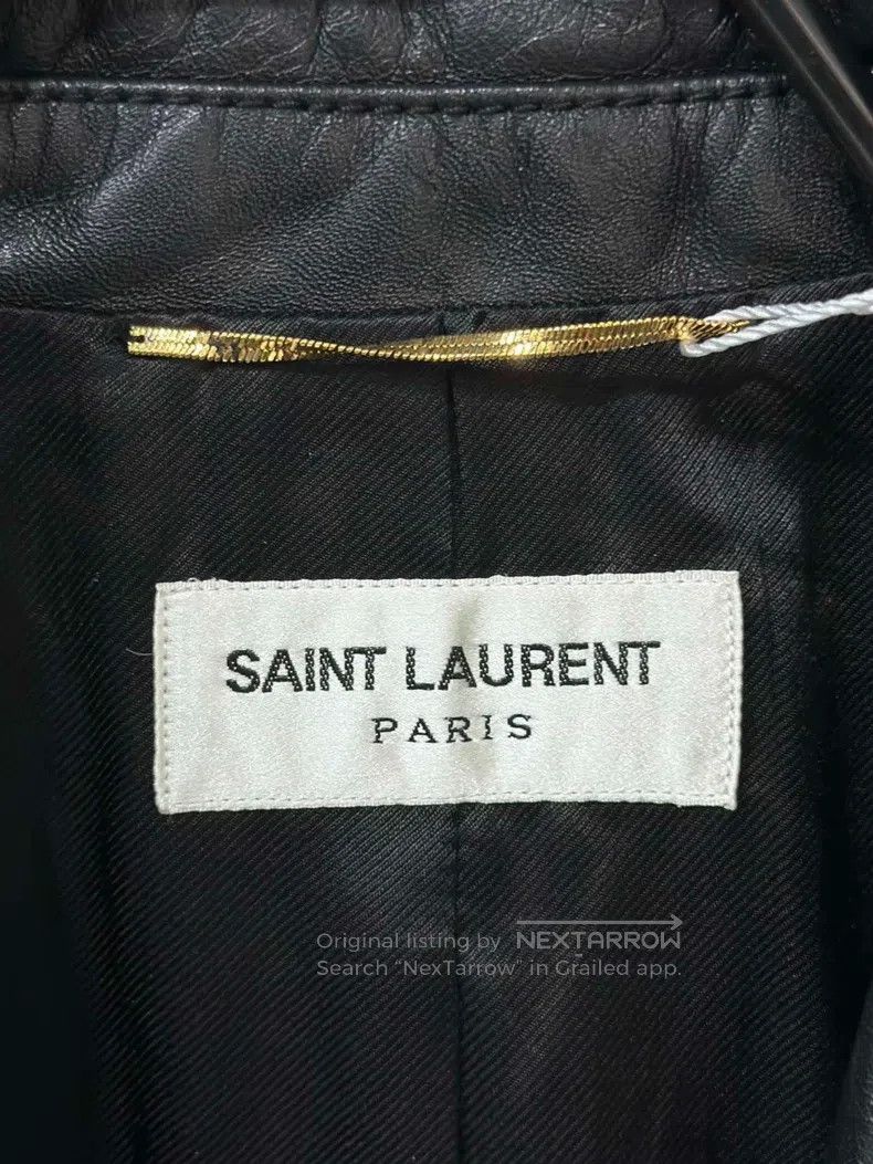 Saint Laurent Paris Saint Laurent Paris Hand-Embroidered Leather Jacket with R Size XS / US 0-2 / IT 36-38 - 4 Thumbnail