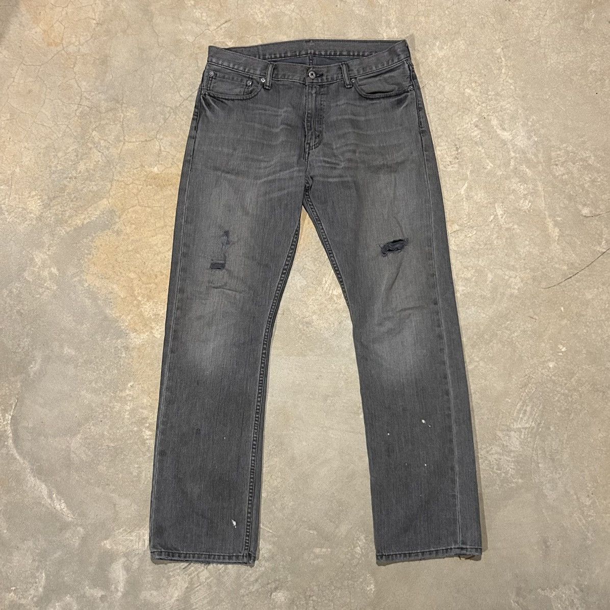 Crazy Vintage Y2K Levi’s Distressed Faded Black Denim Grunge