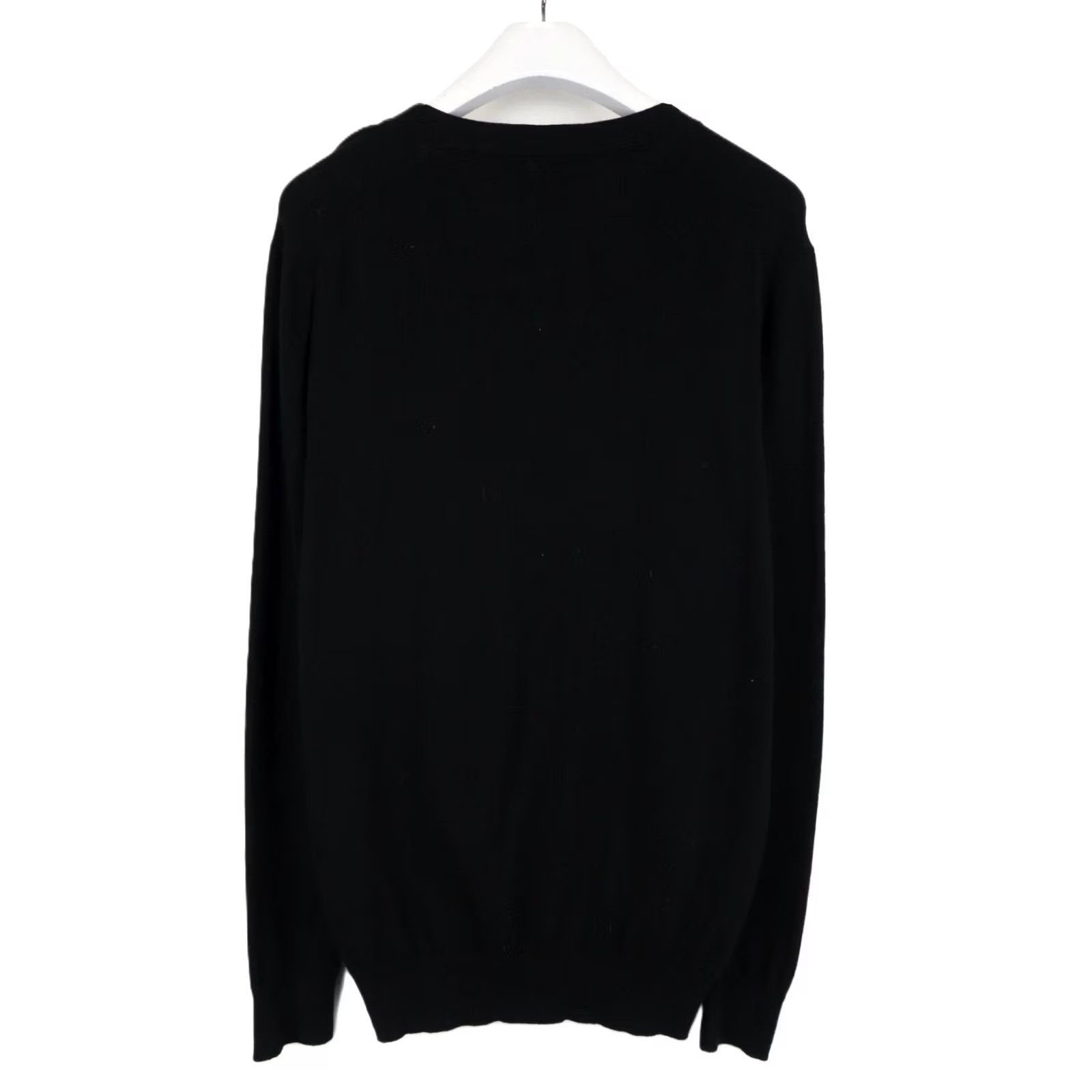 Lyle & Scott LYLE & SCOTT Jumper Cardigan V-Neck Wool Blend Black Large Mens Size US L / EU 52-54 / 3 - 2 Thumbnail