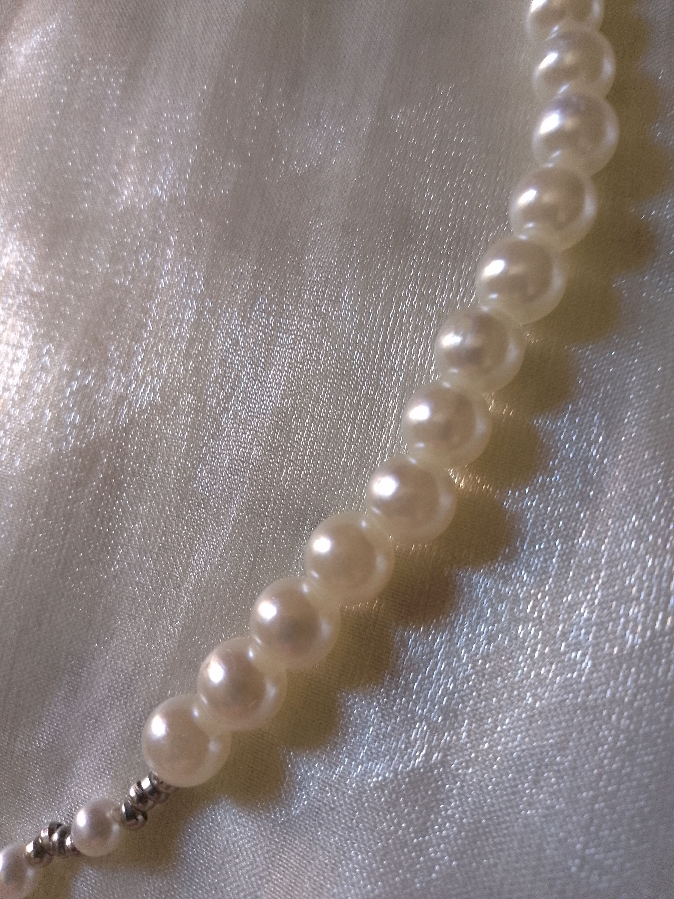 Handmade Necklace Pearls Flower Beaded Pendant Elegant Size ONE SIZE - 2 Thumbnail