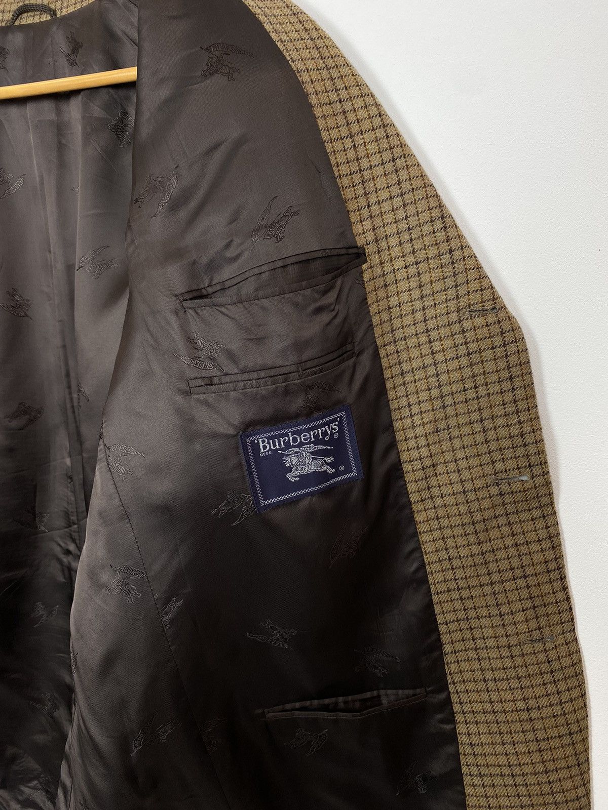 Burberry Vintage Burberrys Barrie-S Wool Jacket Blazer Mens Size 56 Size 54L - 8 Thumbnail