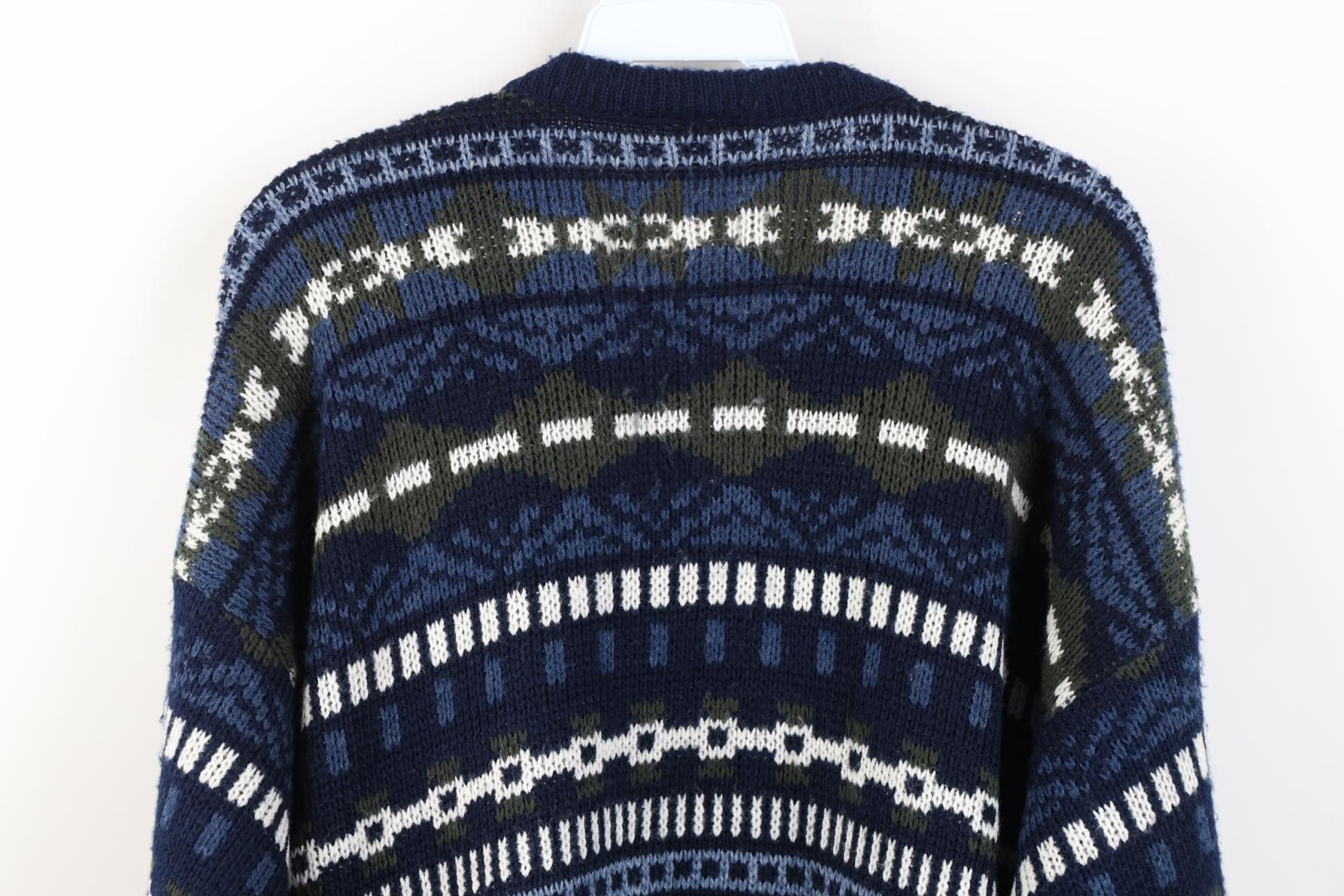 Vintage Vintage 90s Streetwear Fair Isle Knit Crewneck Sweater USA Size US L / EU 52-54 / 3 - 12 Thumbnail