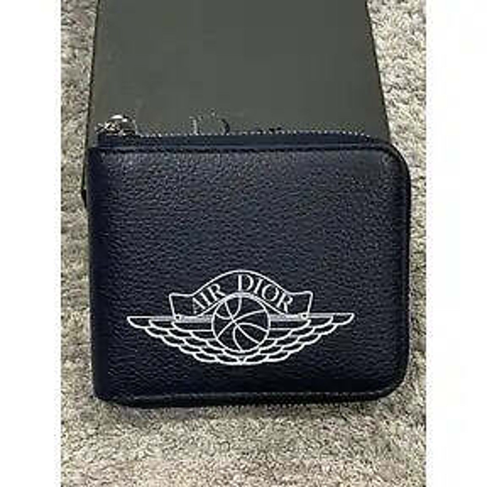 Dior Air Dior Jordaan White Logo Small Zip Around Compact Wallet Size ONE SIZE - 4 Thumbnail