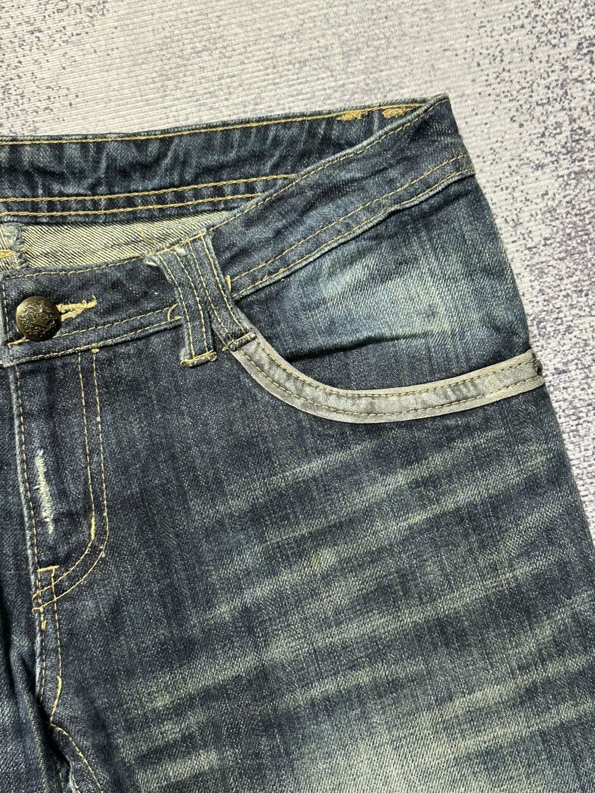 GOSTAR DE FUGA 2000s Flare Fuga Black Stone Washed Denim Jeans Size US 36 / EU 52 - 9 Thumbnail
